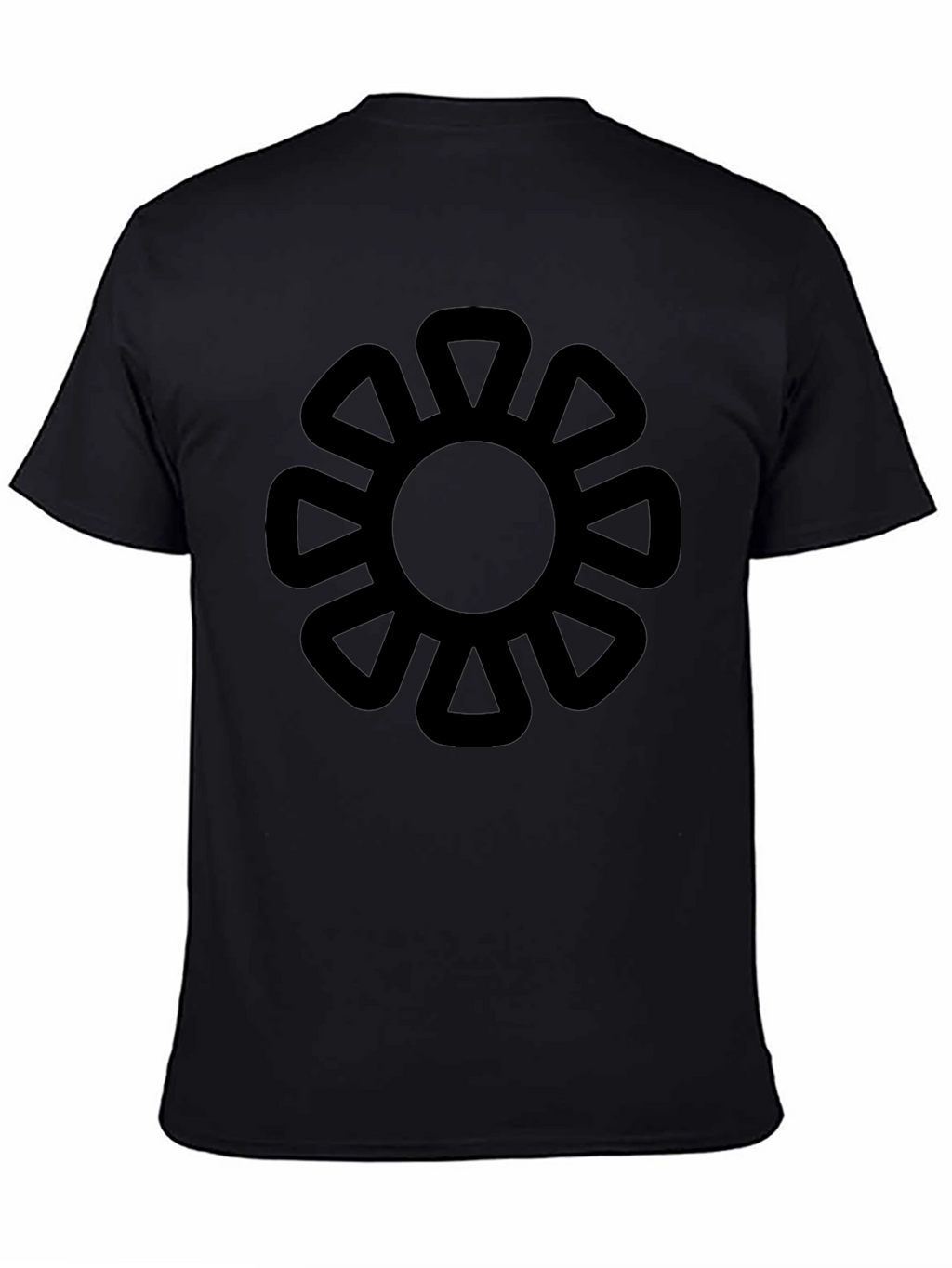 Adinkra Symbol Graphic Tee - Black Cotton T-Shirt