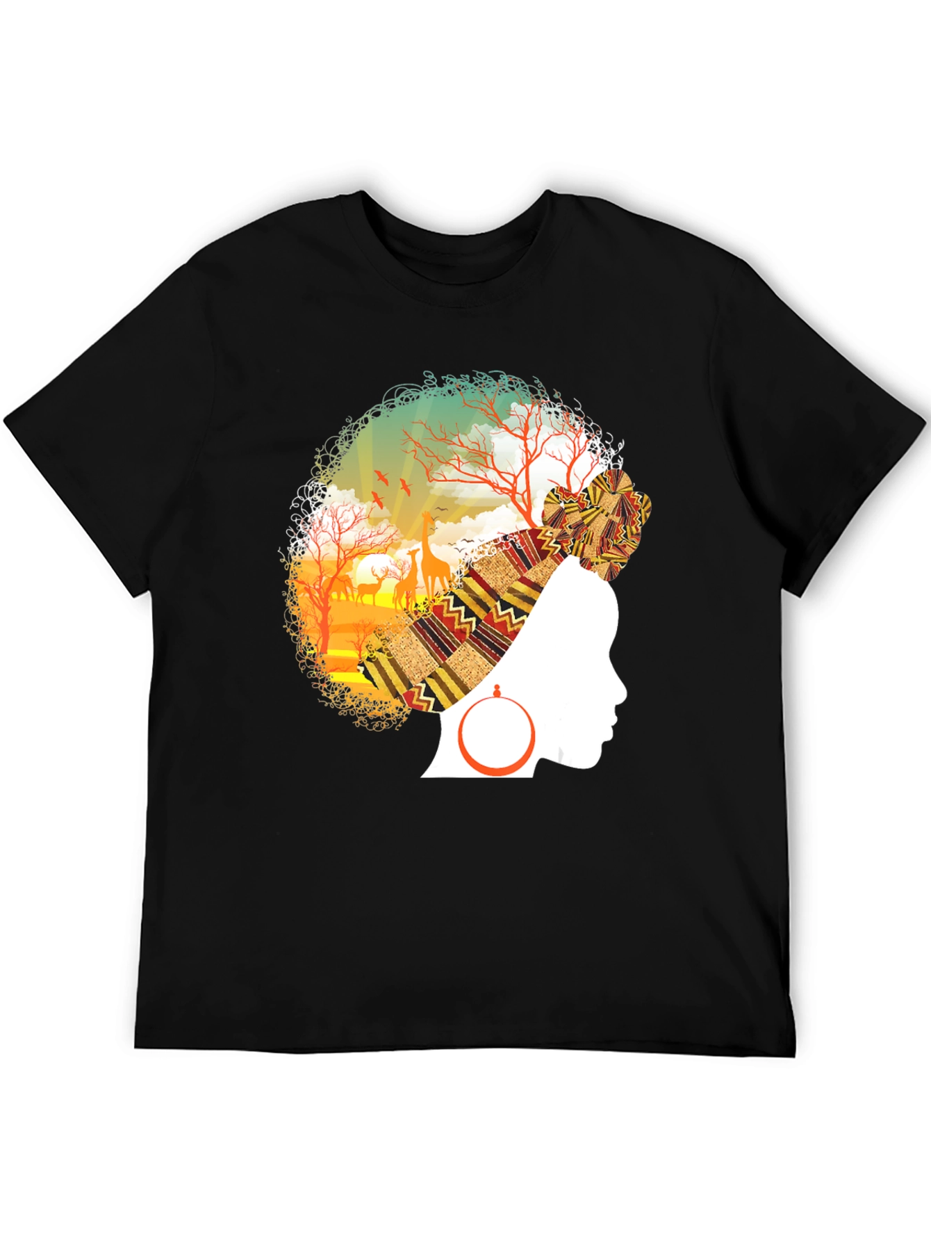 African Queen Afro T-Shirt - Black Pride