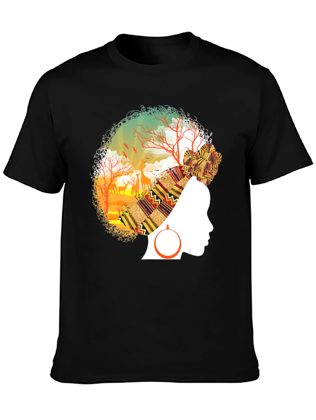 African Queen Afro T-Shirt - Black Pride
