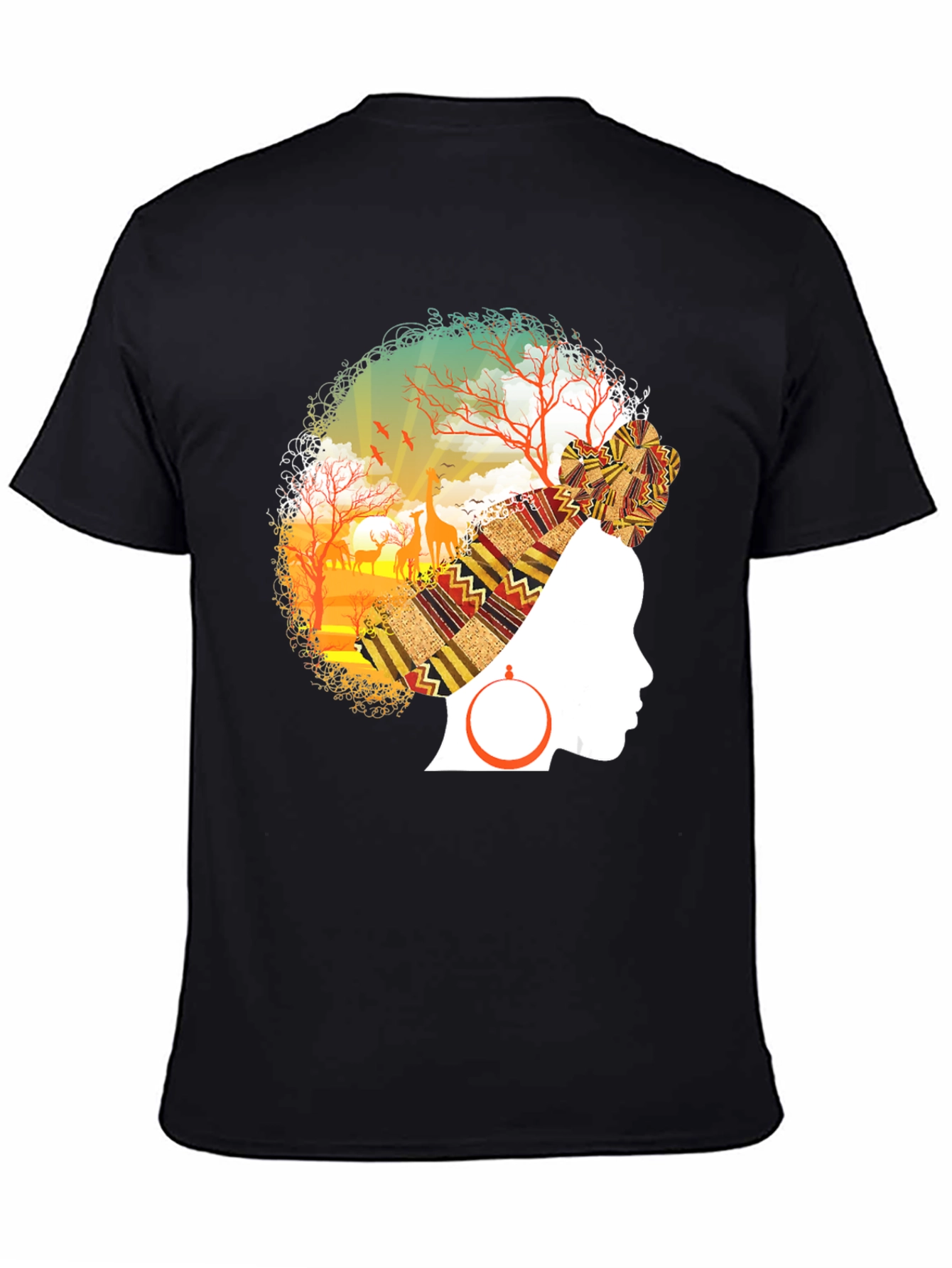 African Queen Afro T-Shirt - Black Pride