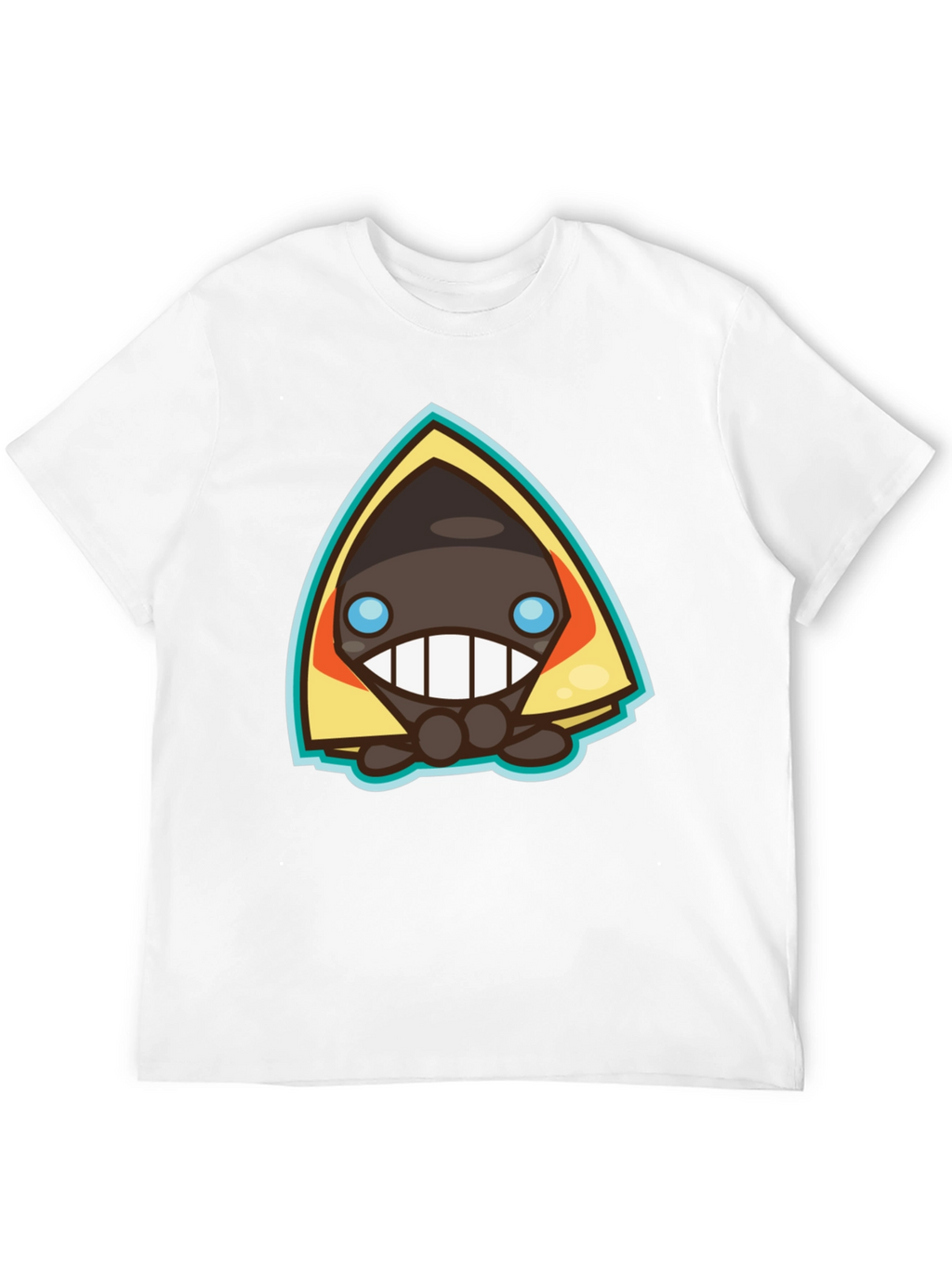 Mens Black Graphic Tee - Cartoon Character