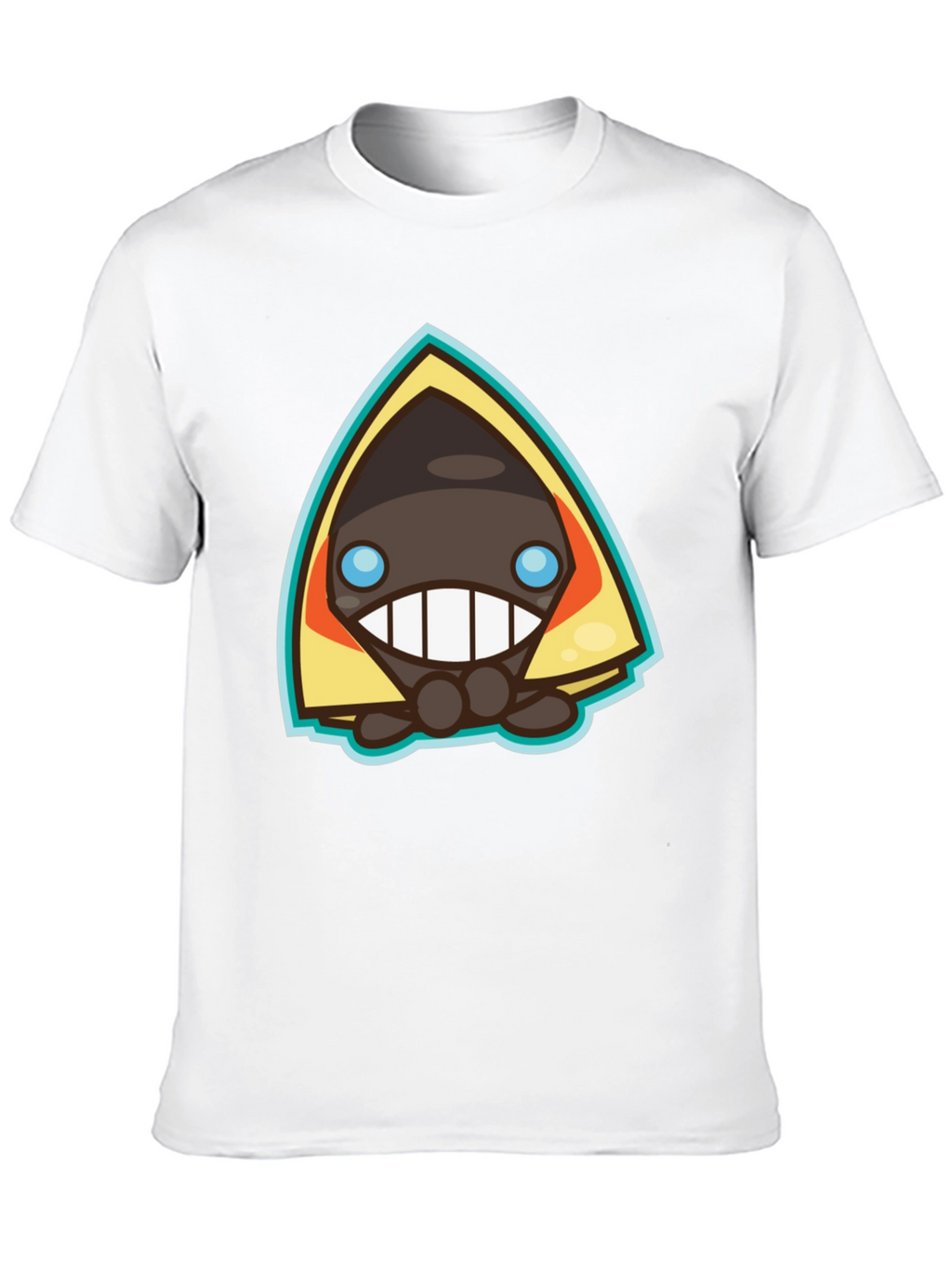 Mens Black Graphic Tee - Cartoon Character