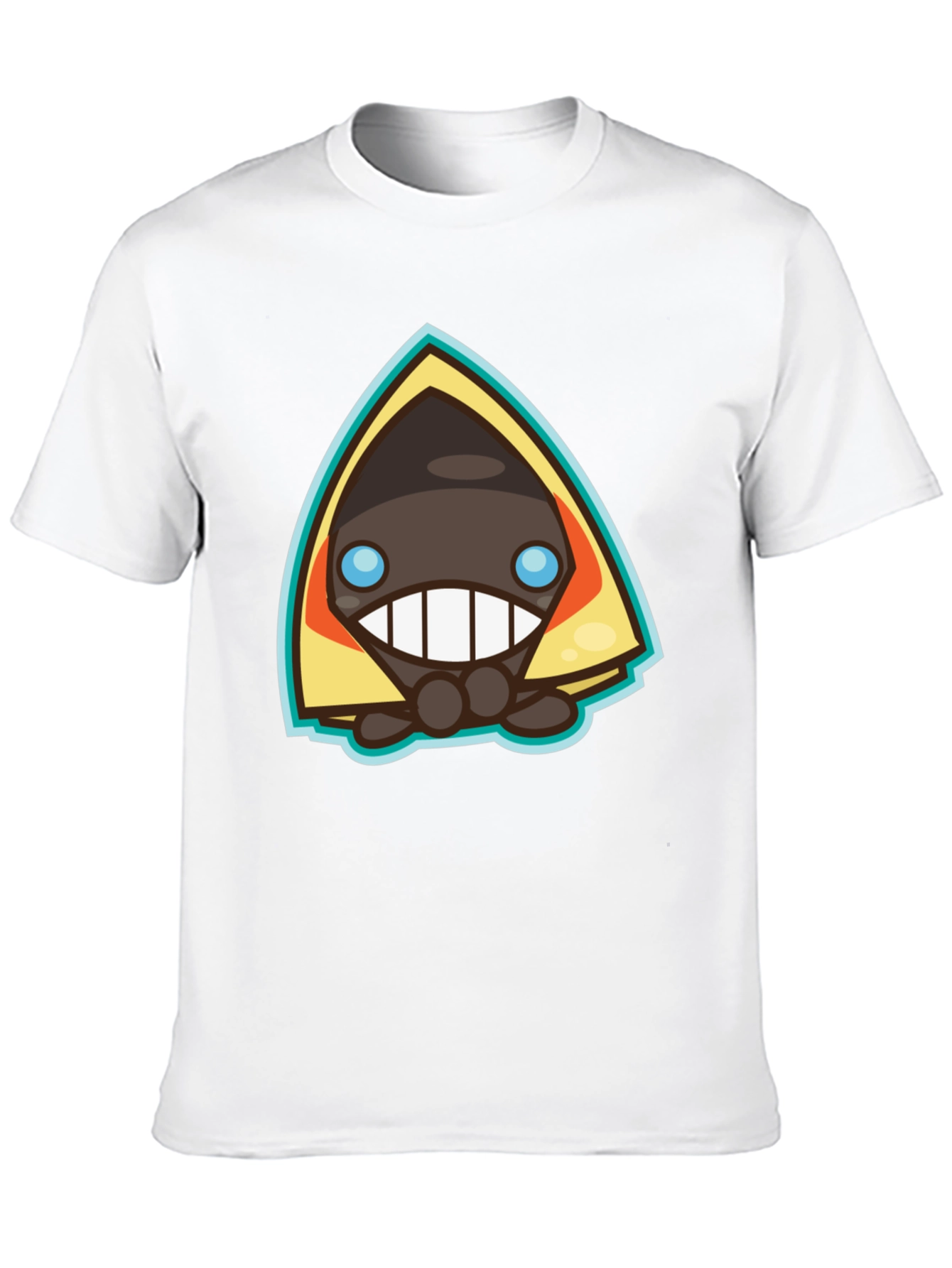 Mens Black Graphic Tee - Cartoon Character