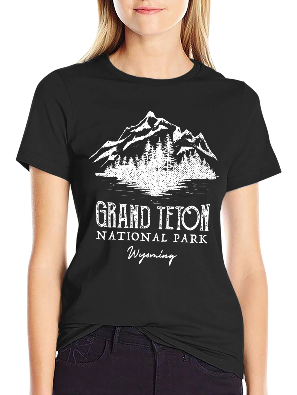 Grand Teton National Park Wyoming Black T-Shirt