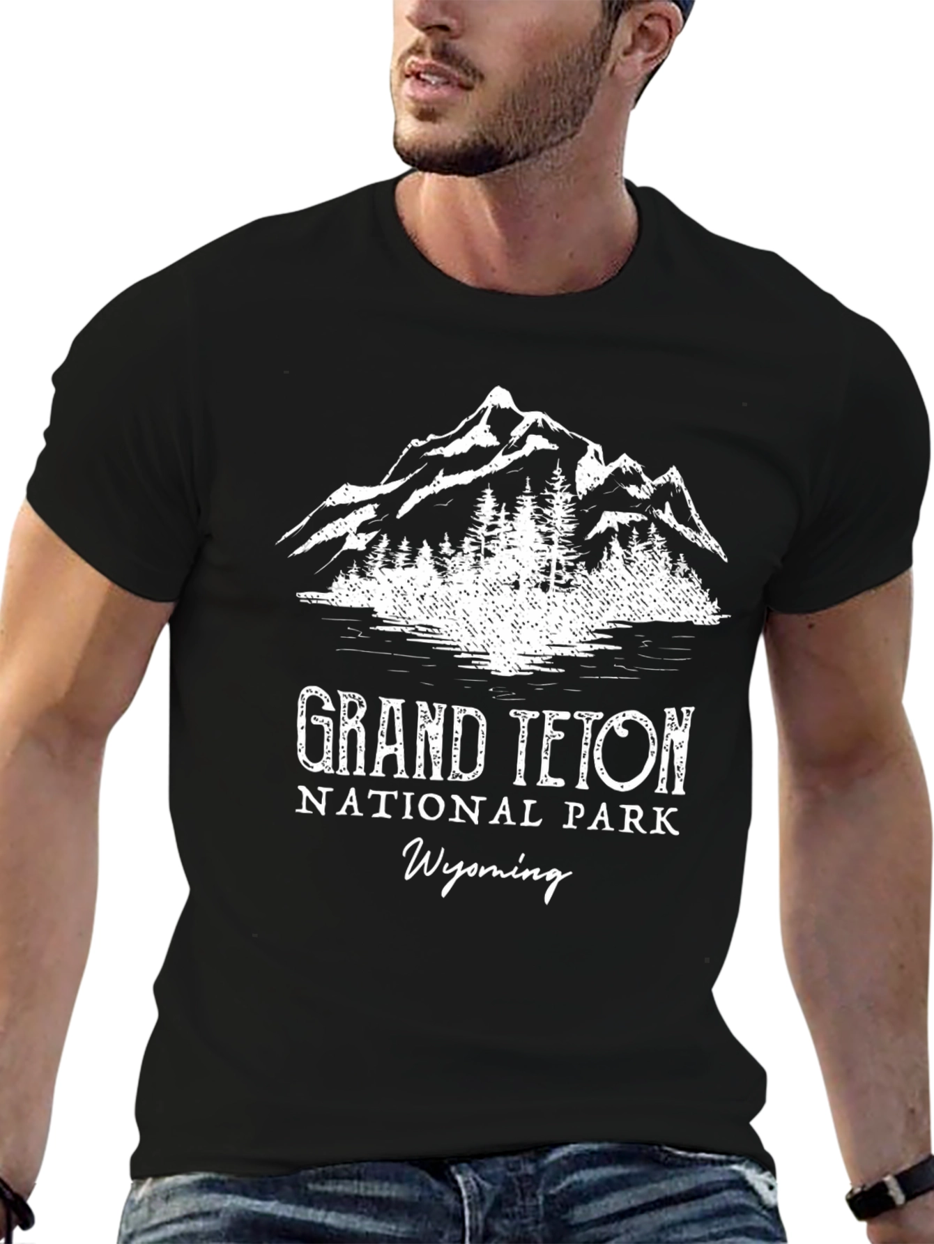 Grand Teton National Park Wyoming Black T-Shirt