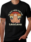 Savasana Sloth Yoga T-Shirt - Funny Meditation Tee