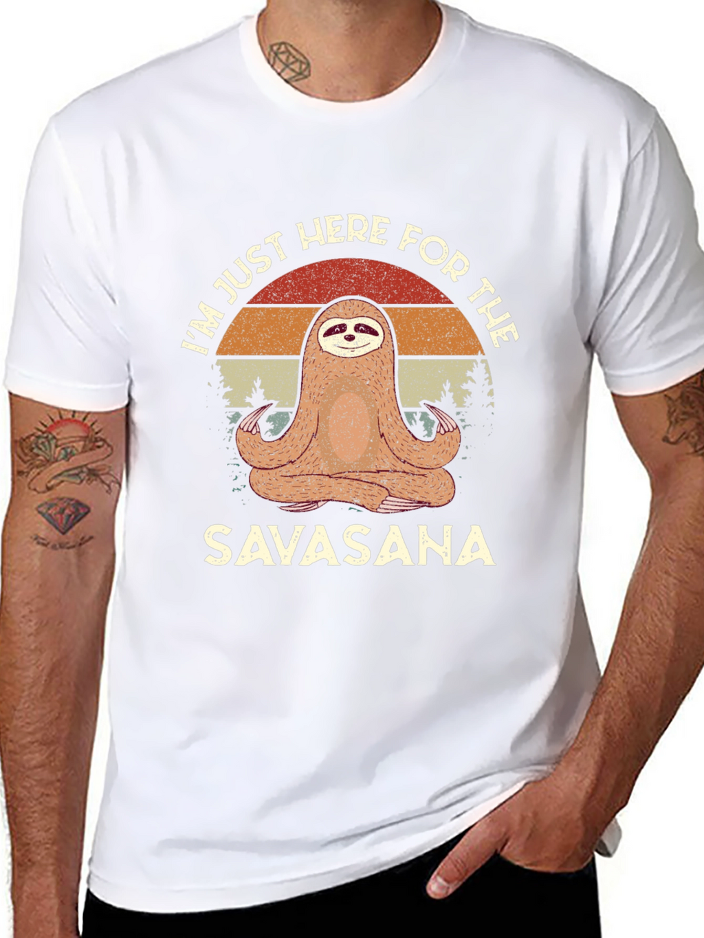 Savasana Sloth Yoga T-Shirt - Funny Meditation Tee