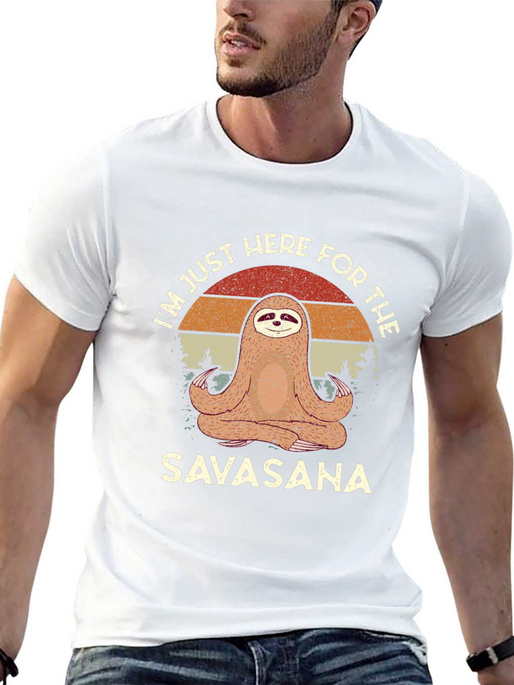 Savasana Sloth Yoga T-Shirt - Funny Meditation Tee