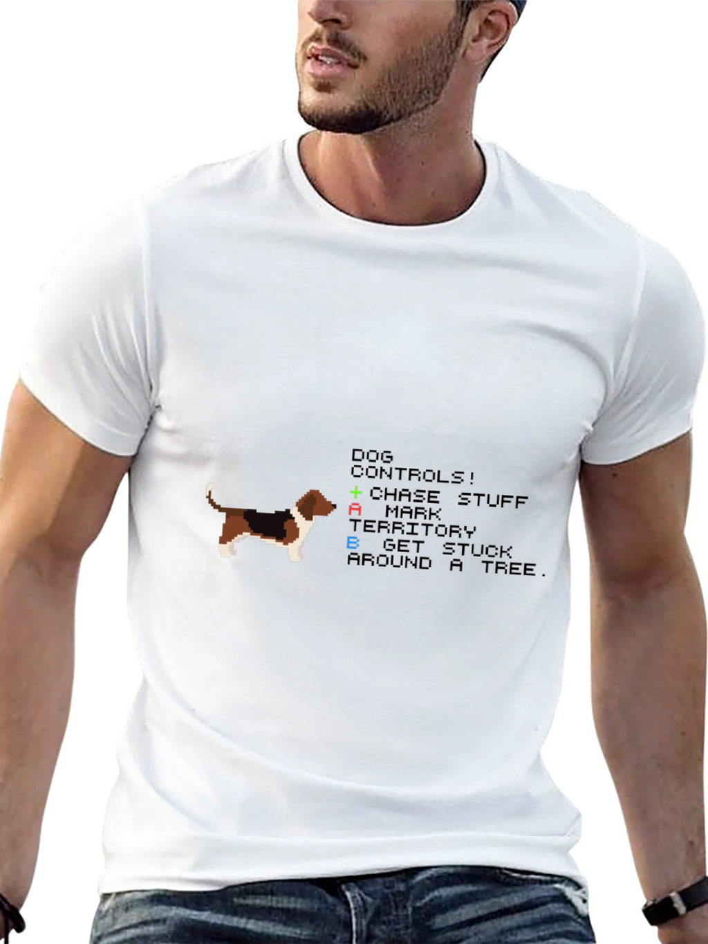 Retro Dog Controls T-Shirt - Gamer Apparel