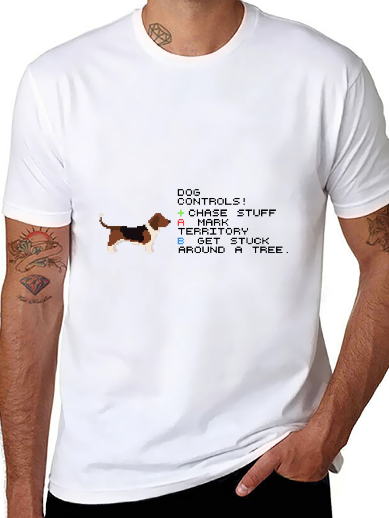 Retro Dog Controls T-Shirt - Gamer Apparel
