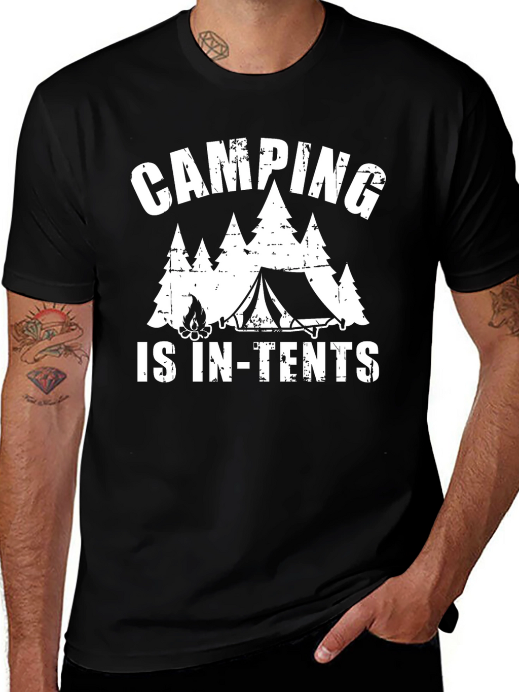 Camping Is In-Tents Graphic Tee