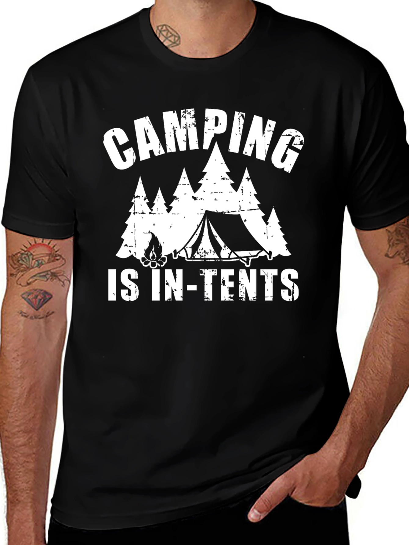 Camping Is In-Tents Graphic Tee