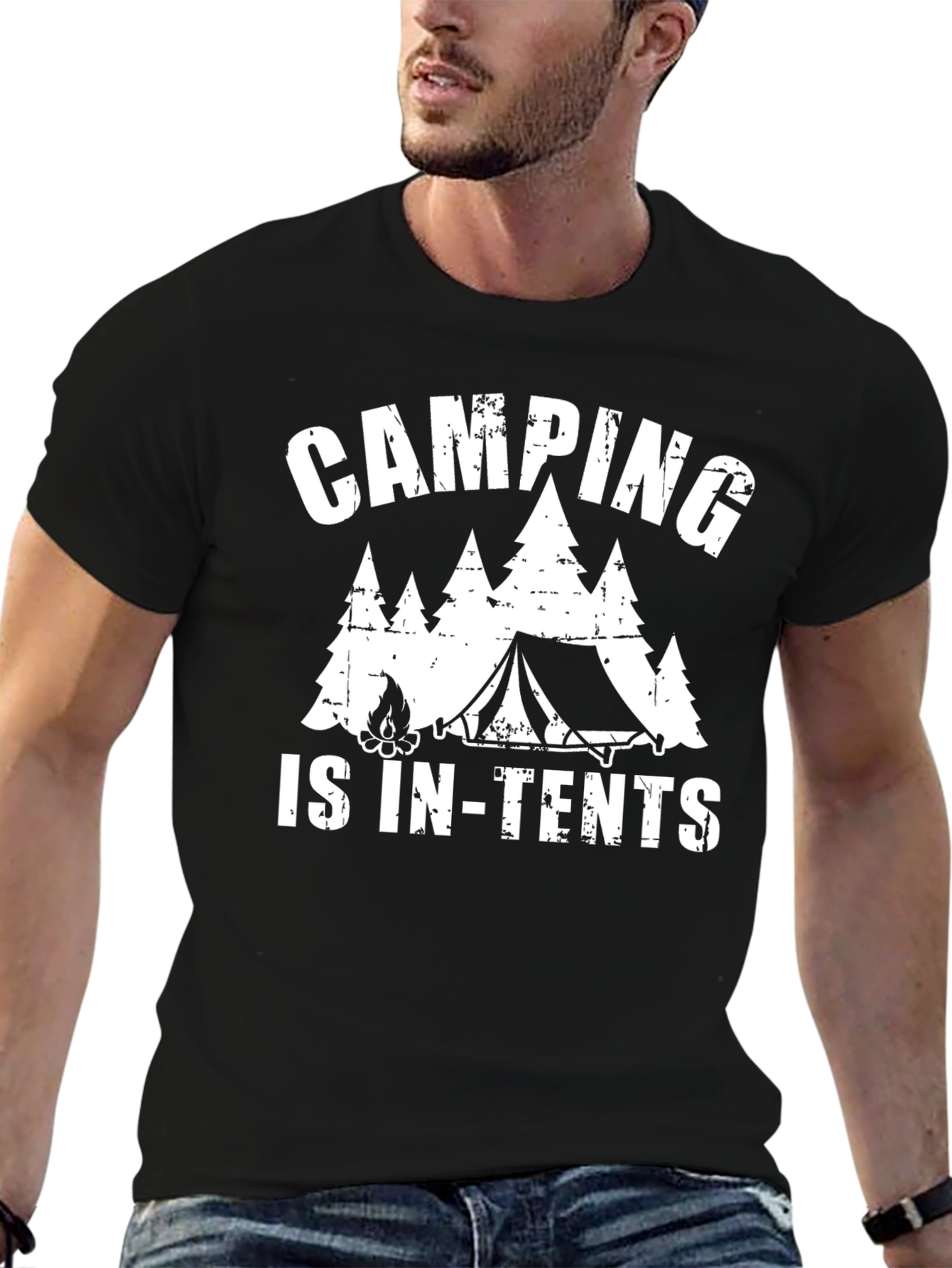 Camping Is In-Tents Graphic Tee