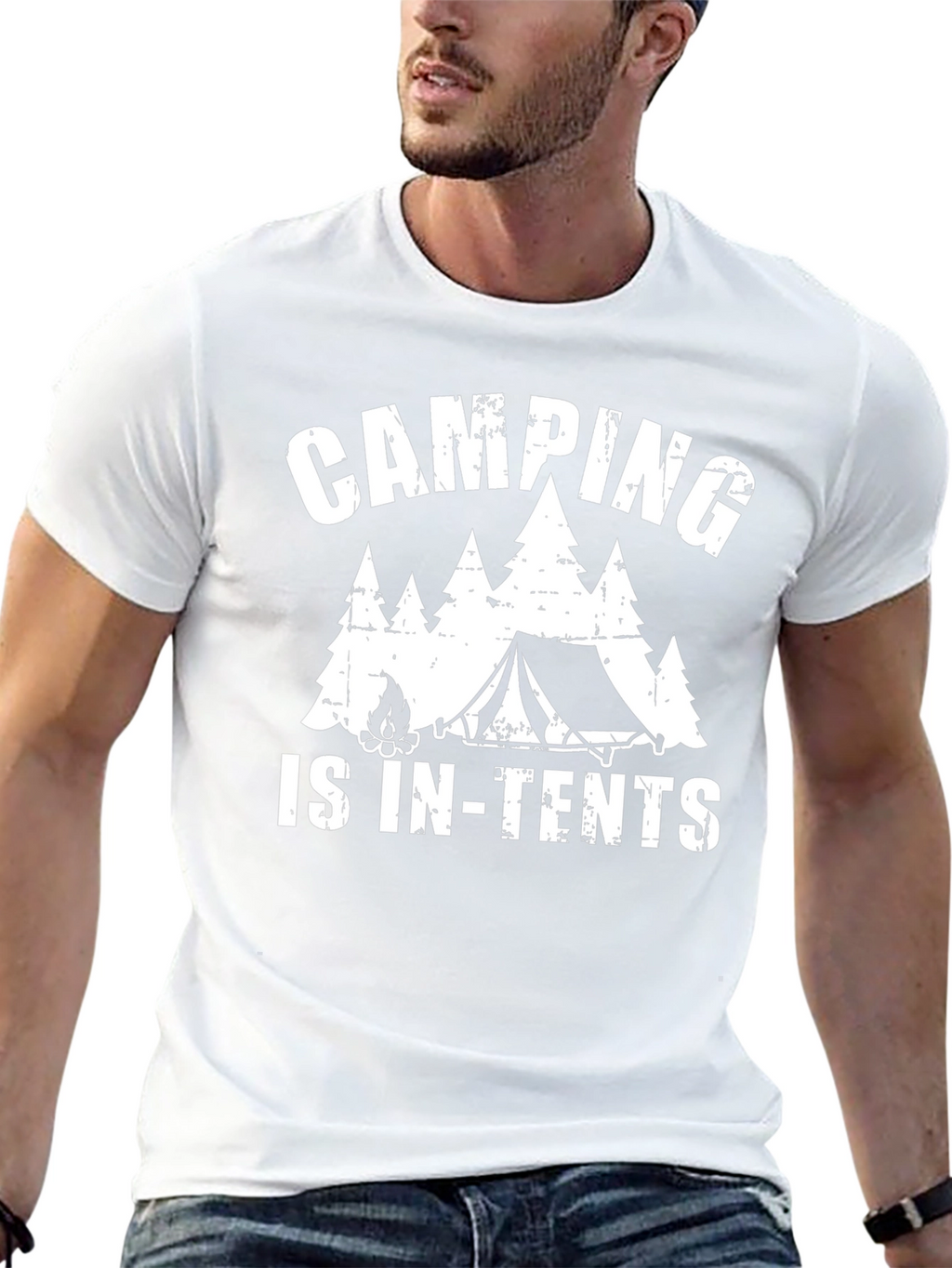 Camping Is In-Tents Graphic Tee