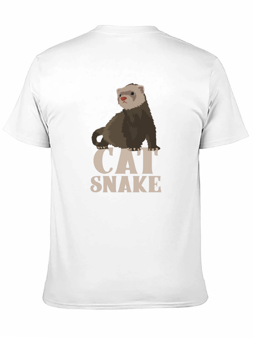 Cat Snake Ferret T-Shirt - Novelty Graphic Tee