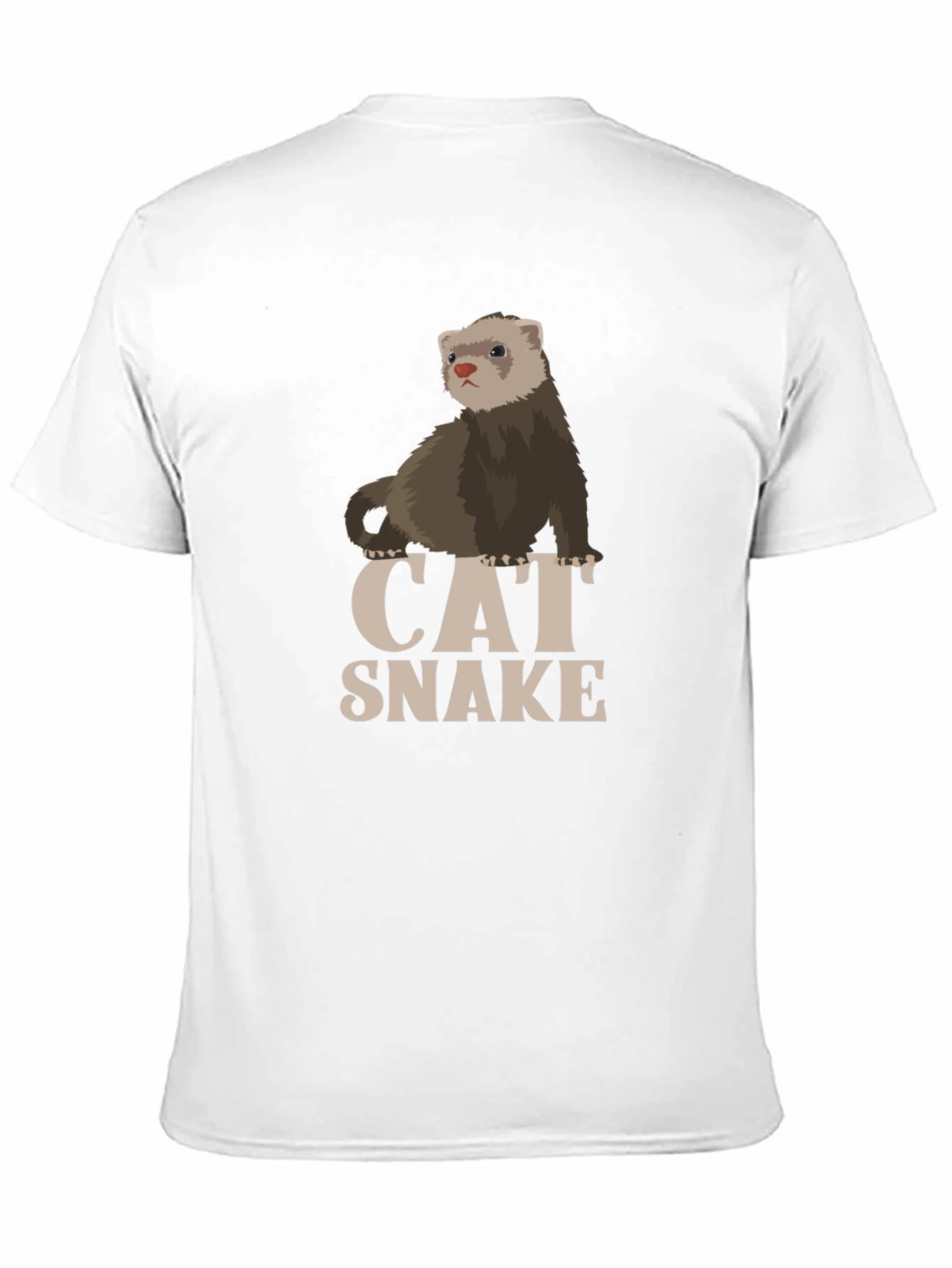 Cat Snake Ferret T-Shirt - Novelty Graphic Tee