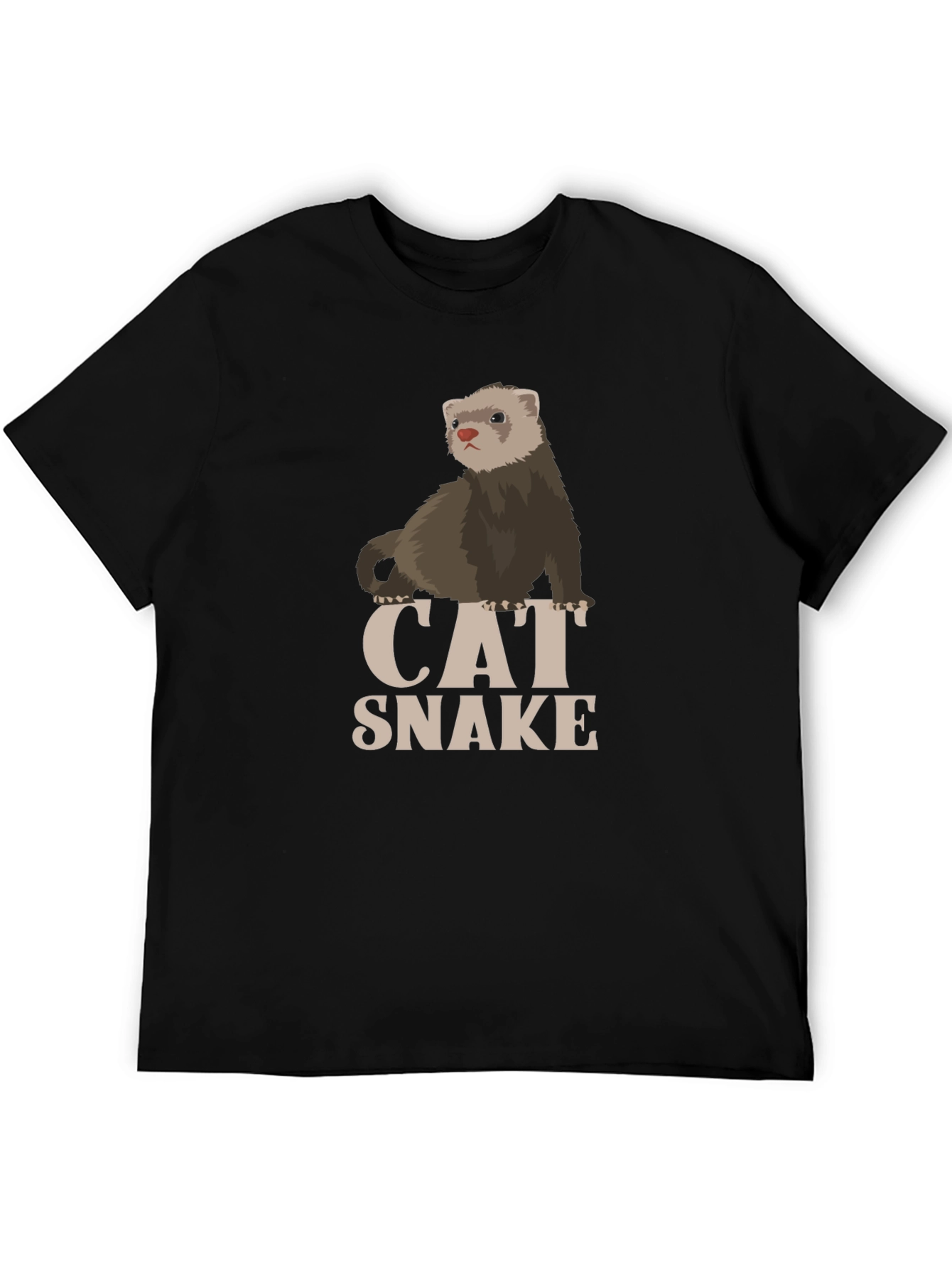 Cat Snake Ferret T-Shirt - Novelty Graphic Tee
