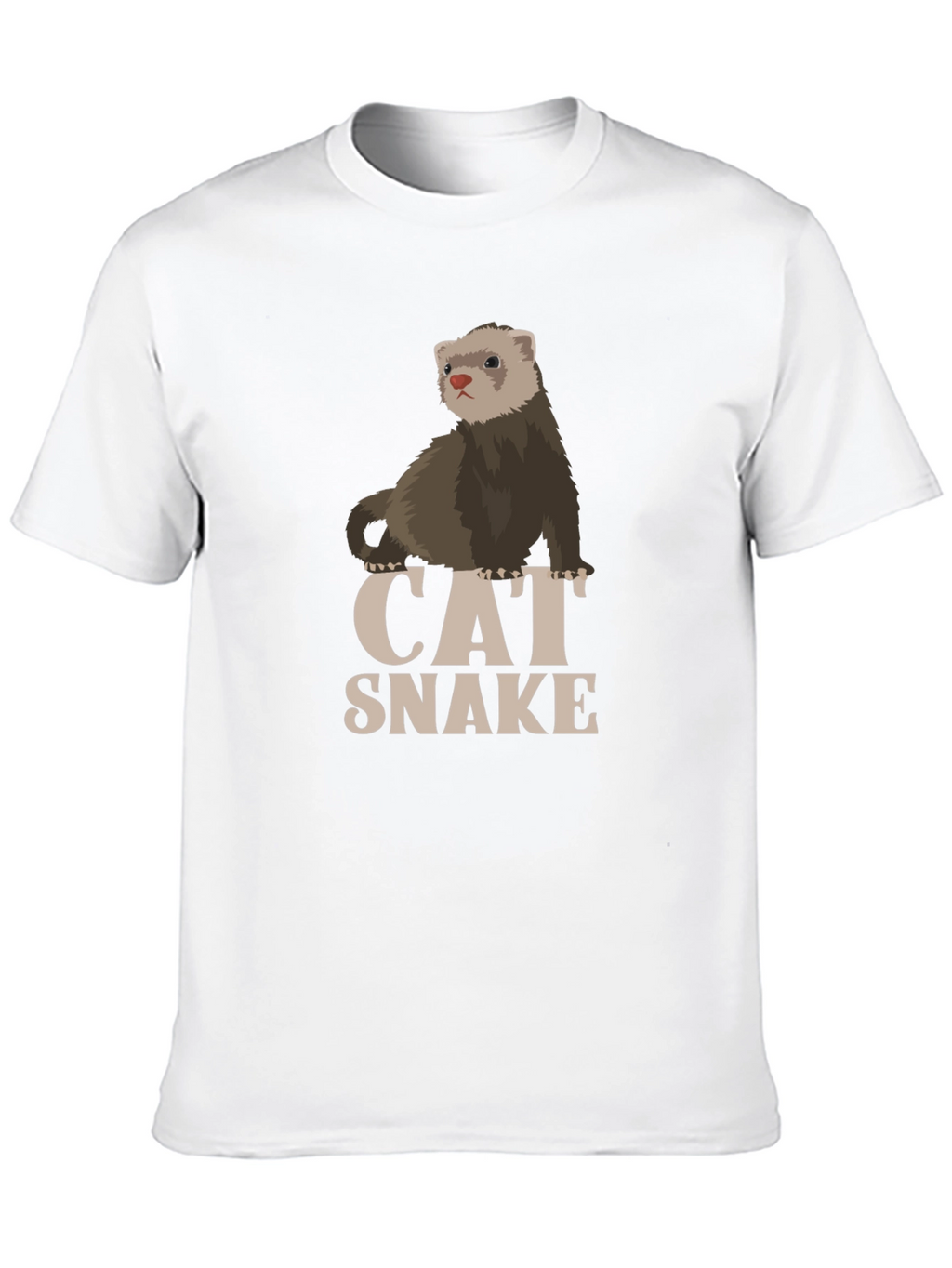 Cat Snake Ferret T-Shirt - Novelty Graphic Tee