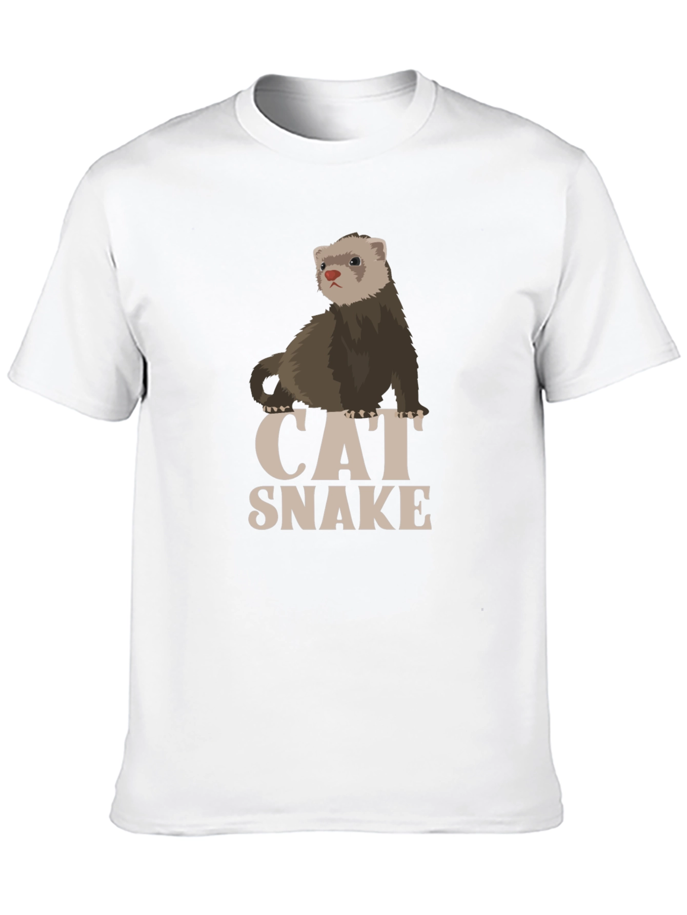 Cat Snake Ferret T-Shirt - Novelty Graphic Tee