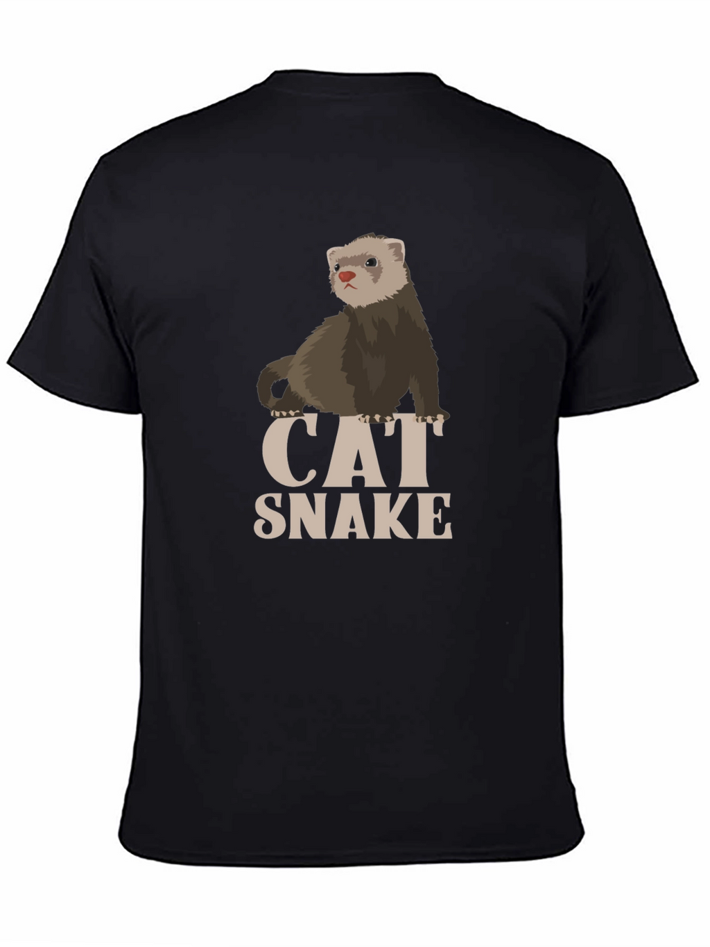 Cat Snake Ferret T-Shirt - Novelty Graphic Tee