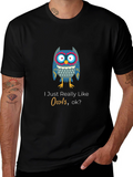 Owl Lover Black T-Shirt - Unisex Soft Cotton Tee