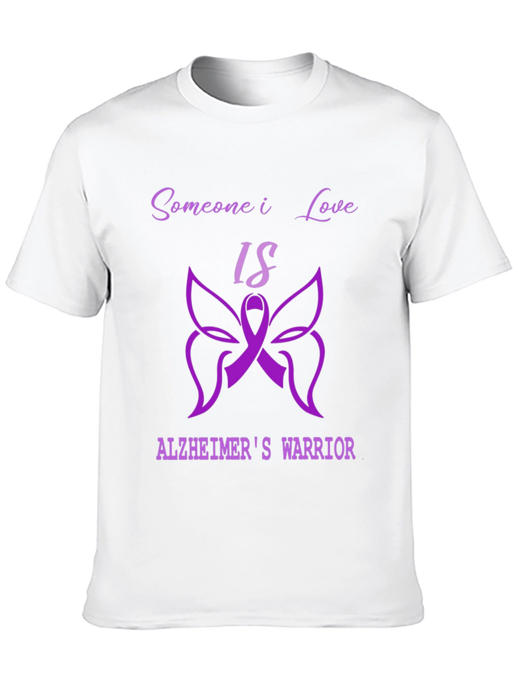 Alzheimers Warrior T-Shirt - Purple Ribbon Design