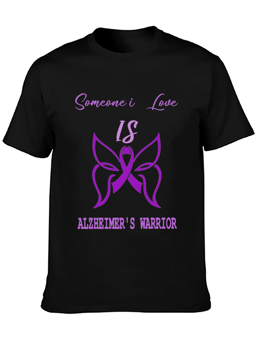 Alzheimers Warrior T-Shirt - Purple Ribbon Design