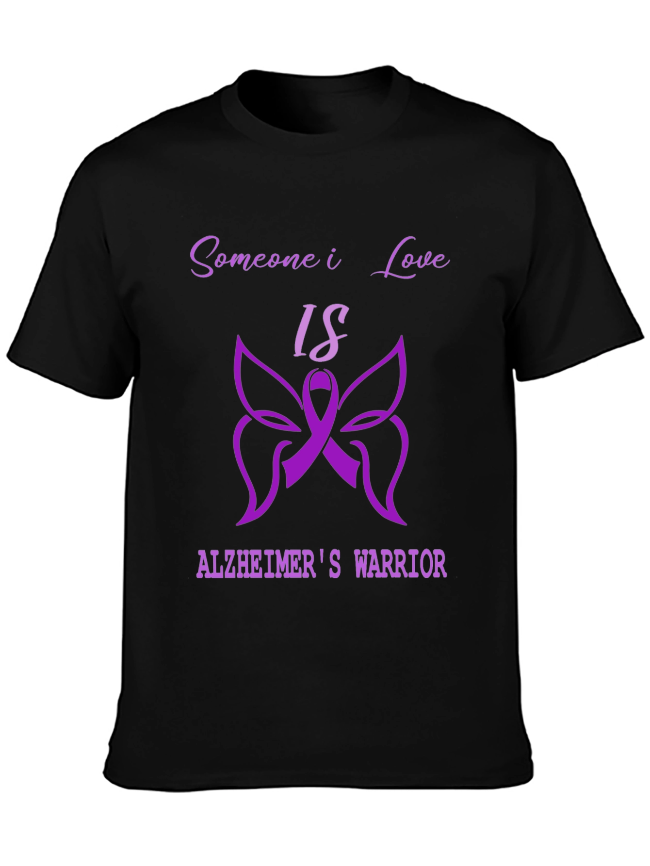 Alzheimers Warrior T-Shirt - Purple Ribbon Design