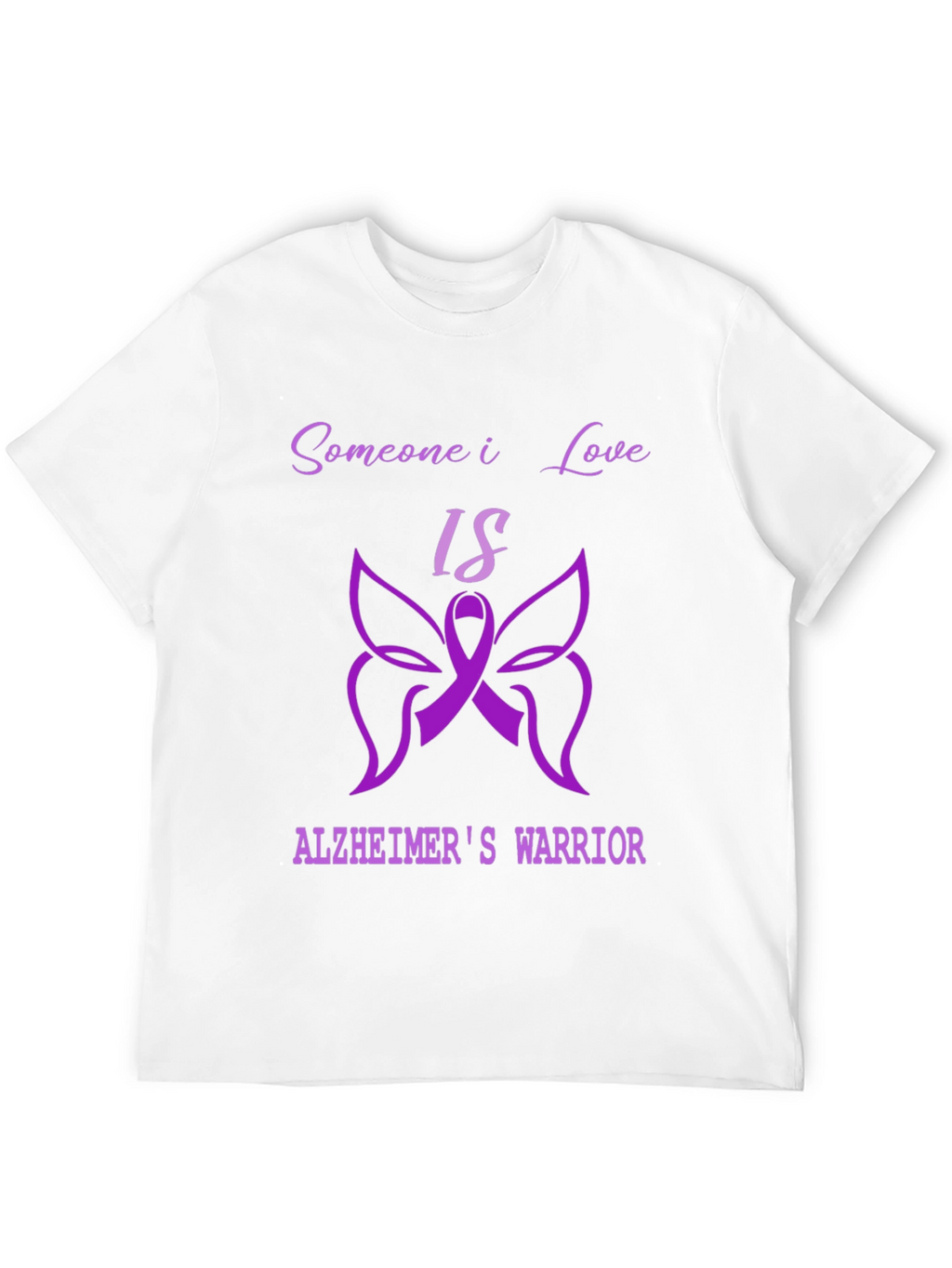 Alzheimers Warrior T-Shirt - Purple Ribbon Design