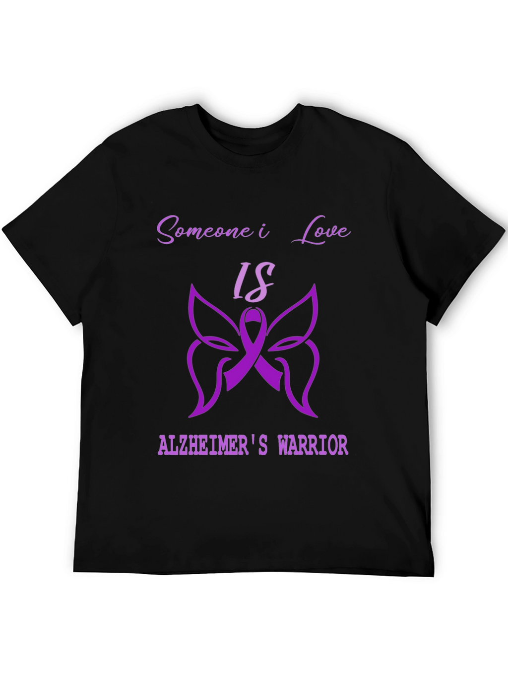 Alzheimers Warrior T-Shirt - Purple Ribbon Design