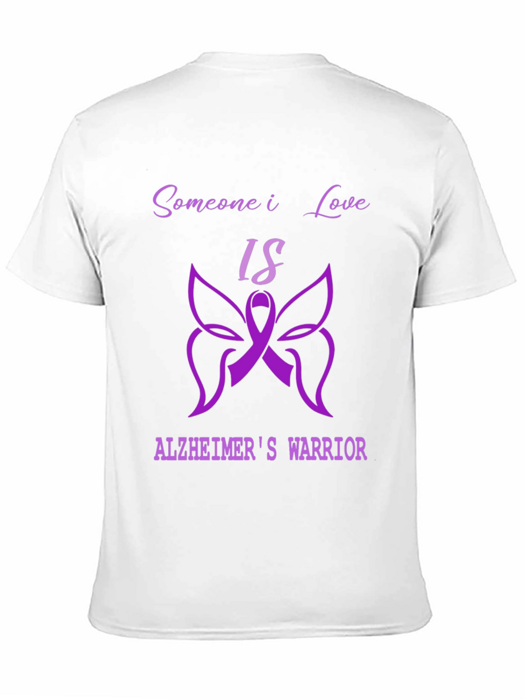 Alzheimers Warrior T-Shirt - Purple Ribbon Design