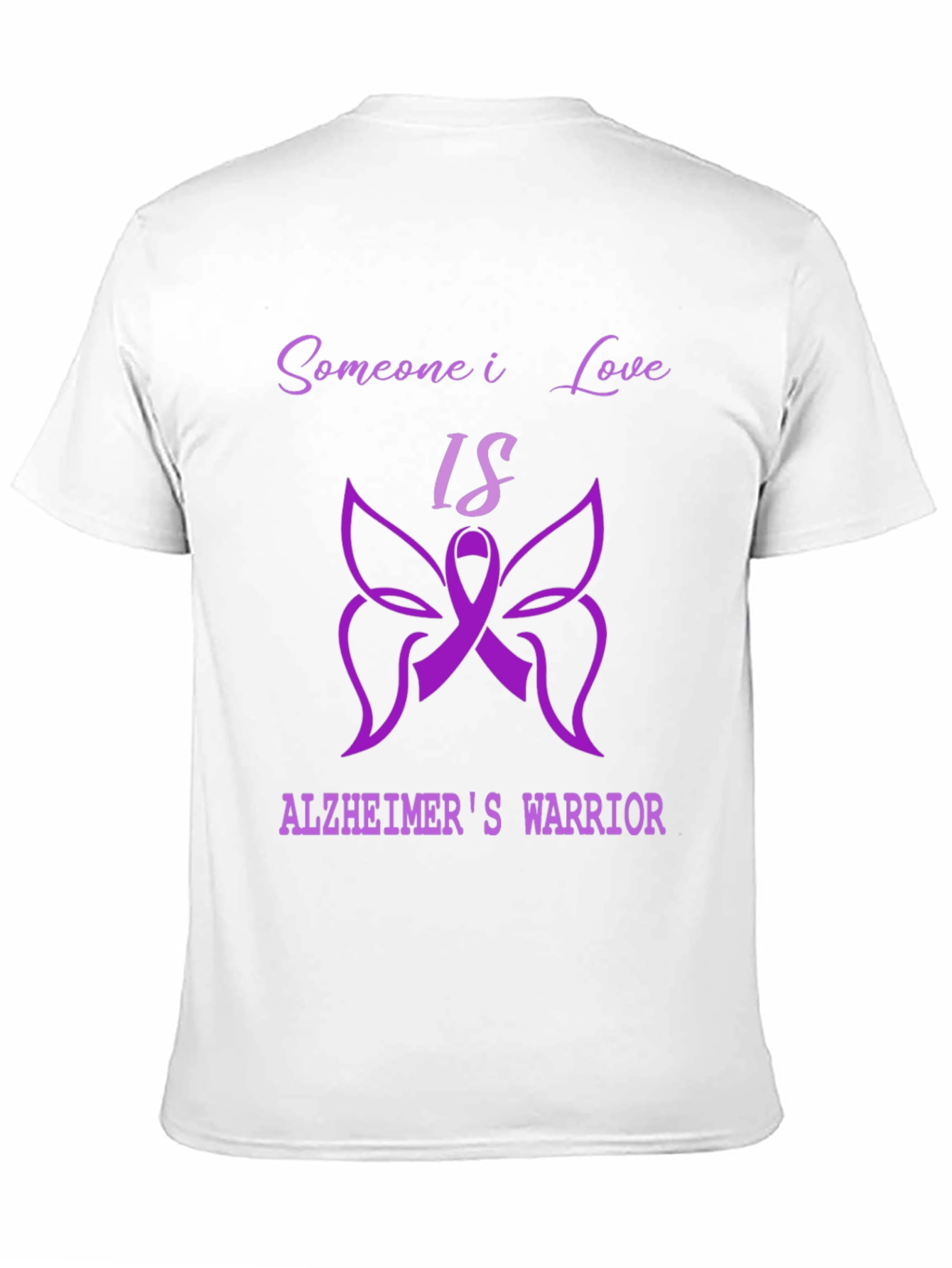 Alzheimers Warrior T-Shirt - Purple Ribbon Design