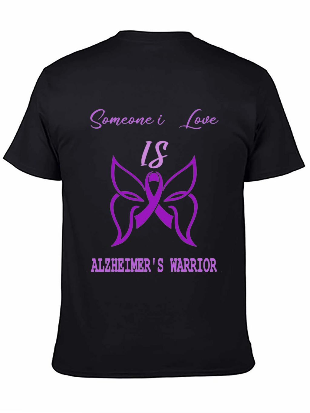 Alzheimers Warrior T-Shirt - Purple Ribbon Design