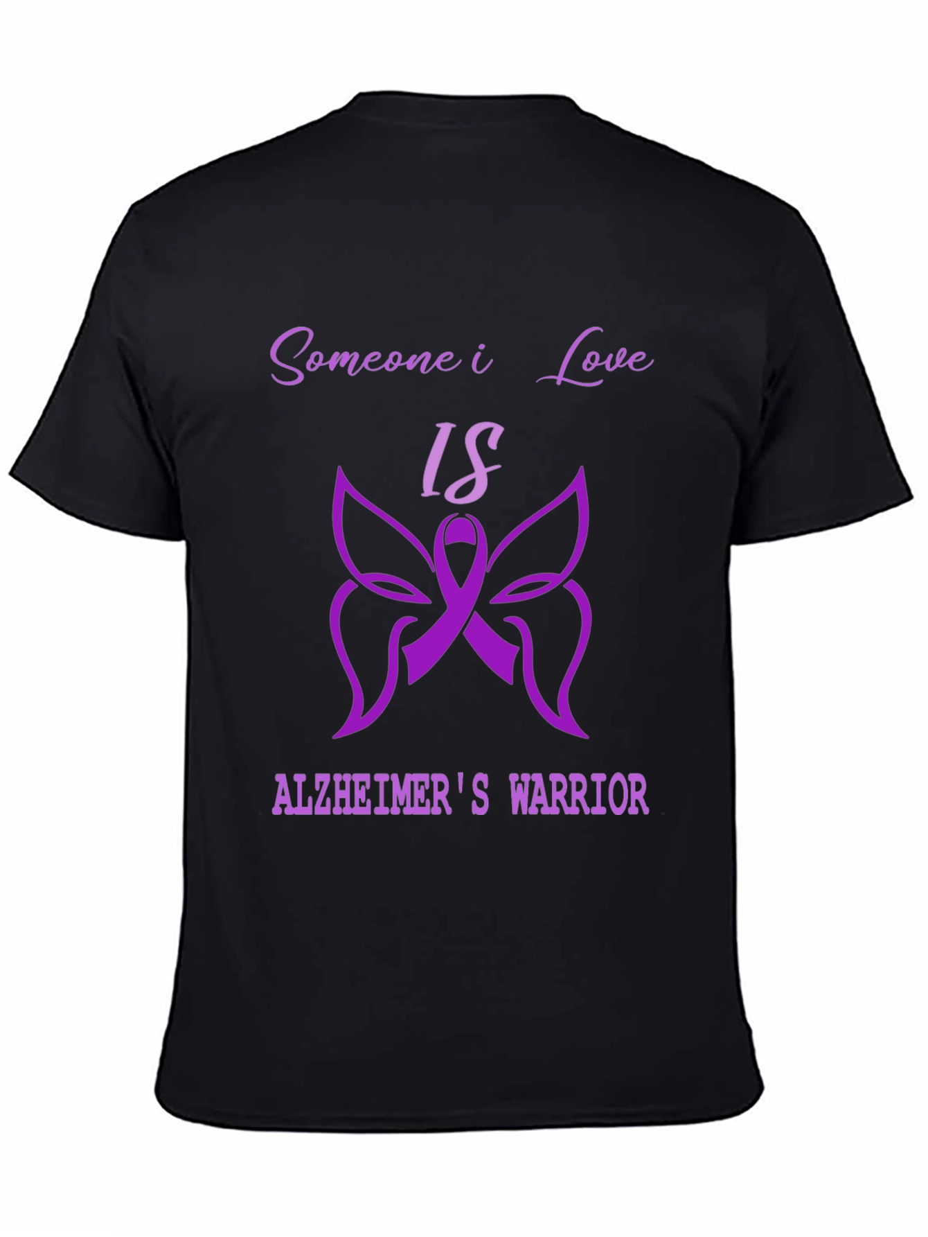 Alzheimers Warrior T-Shirt - Purple Ribbon Design