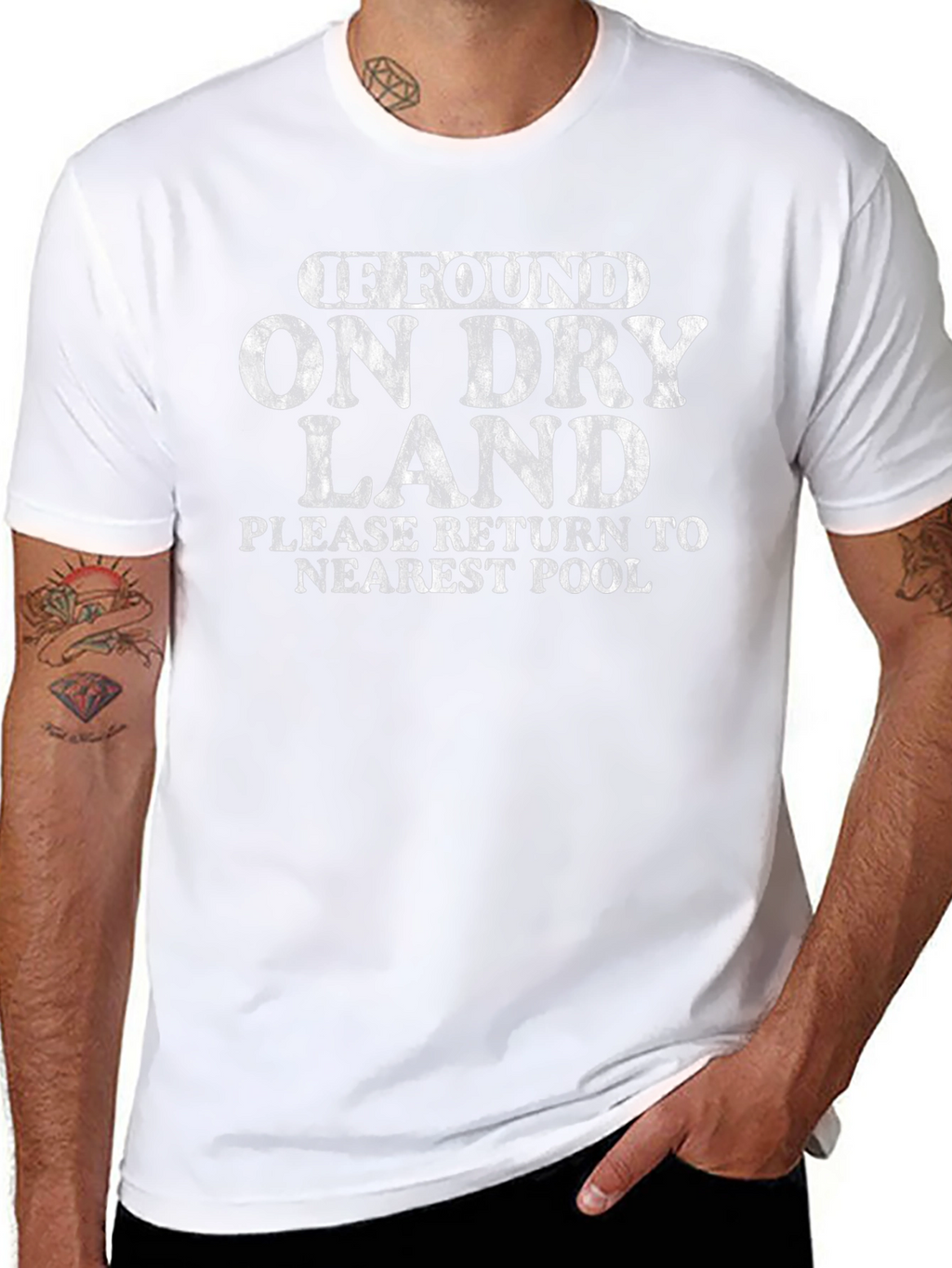Humorous If Found On Dry Land Graphic T-Shirt