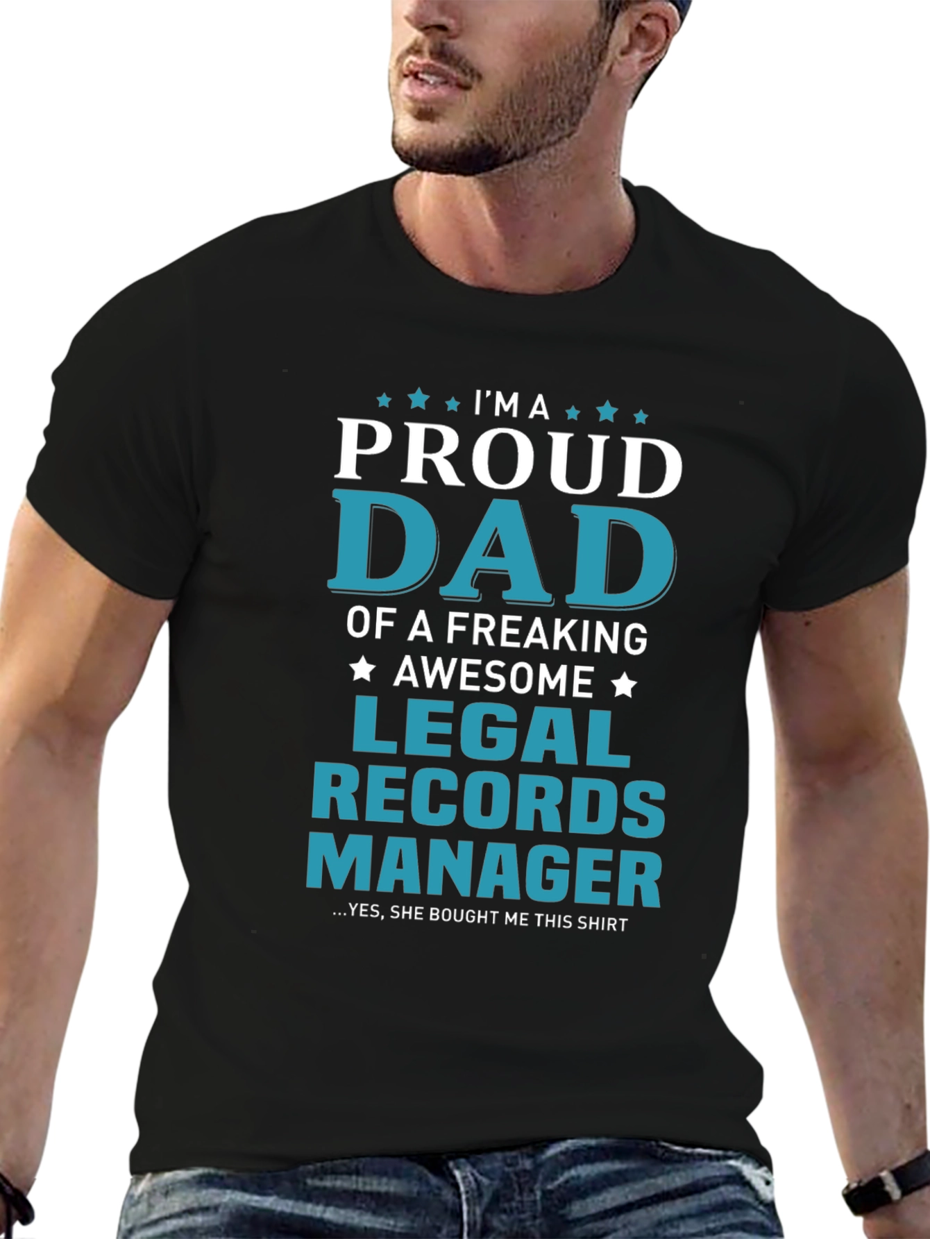 Proud Dad Legal Records Manager T-Shirt