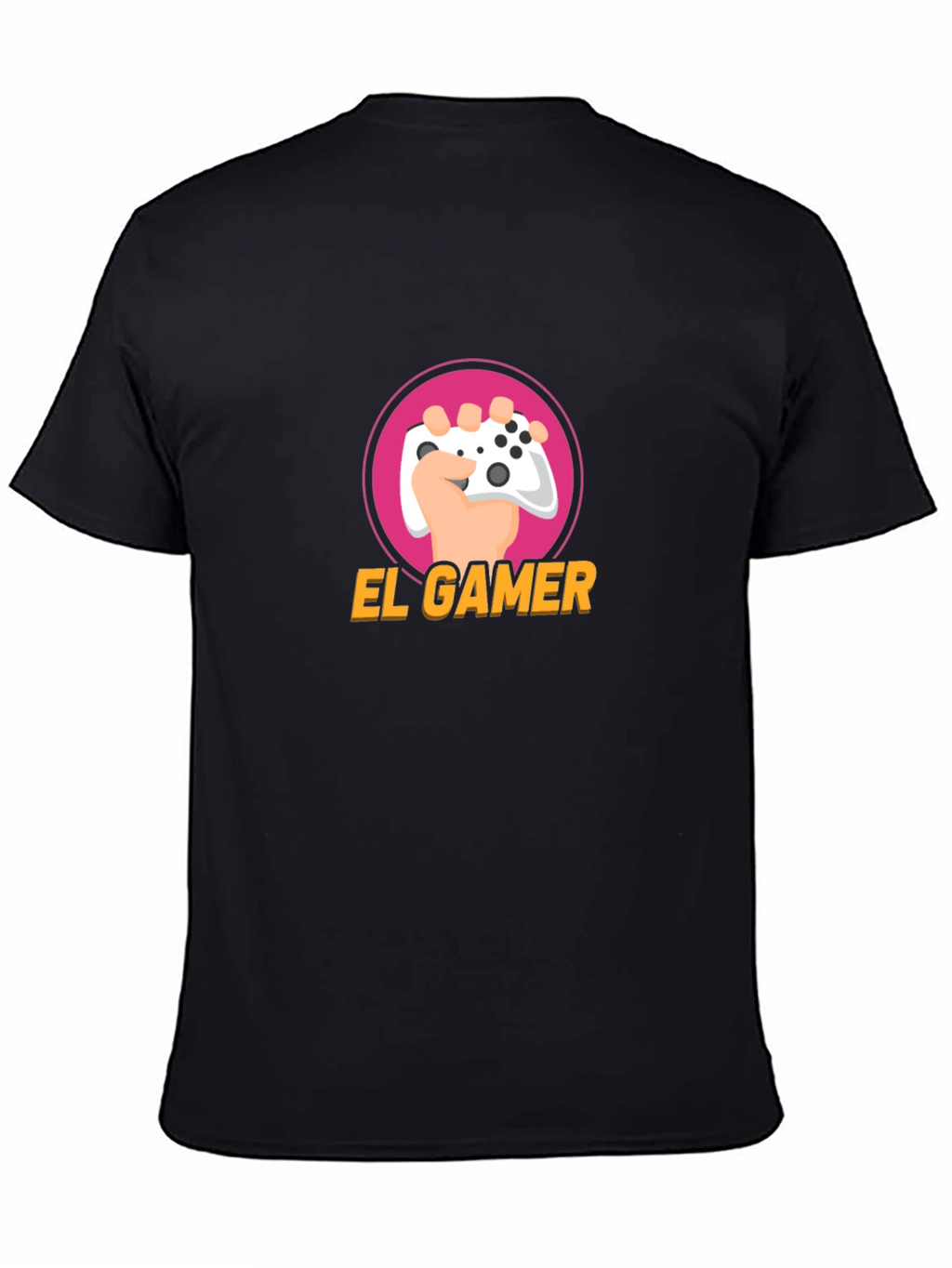 El Gamer Black T-Shirt - Gaming Controller Design