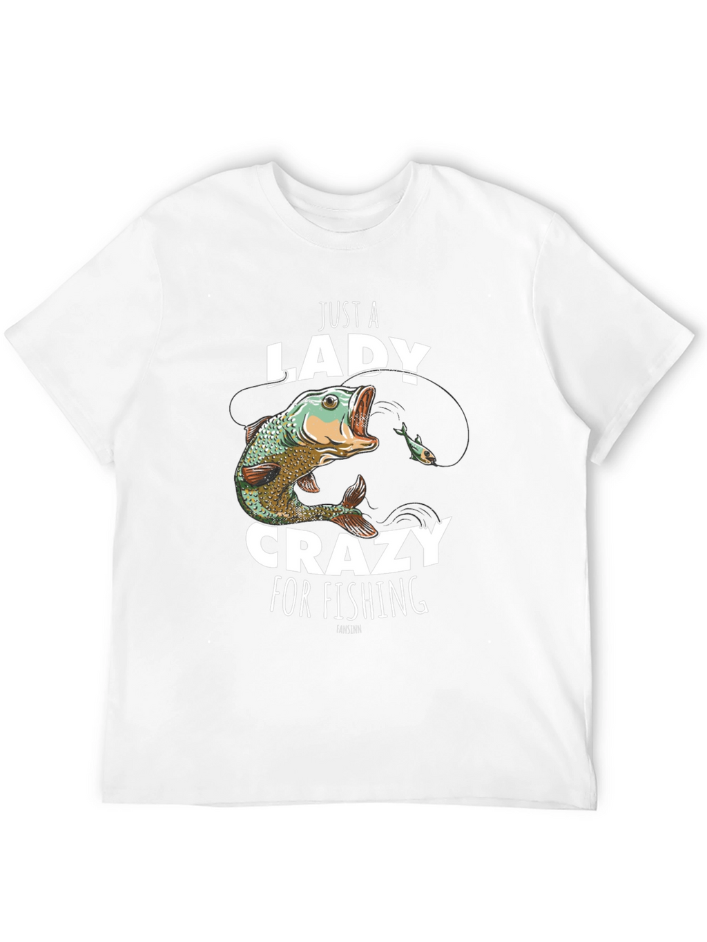Just a Lady Crazy for Fishing T-Shirt