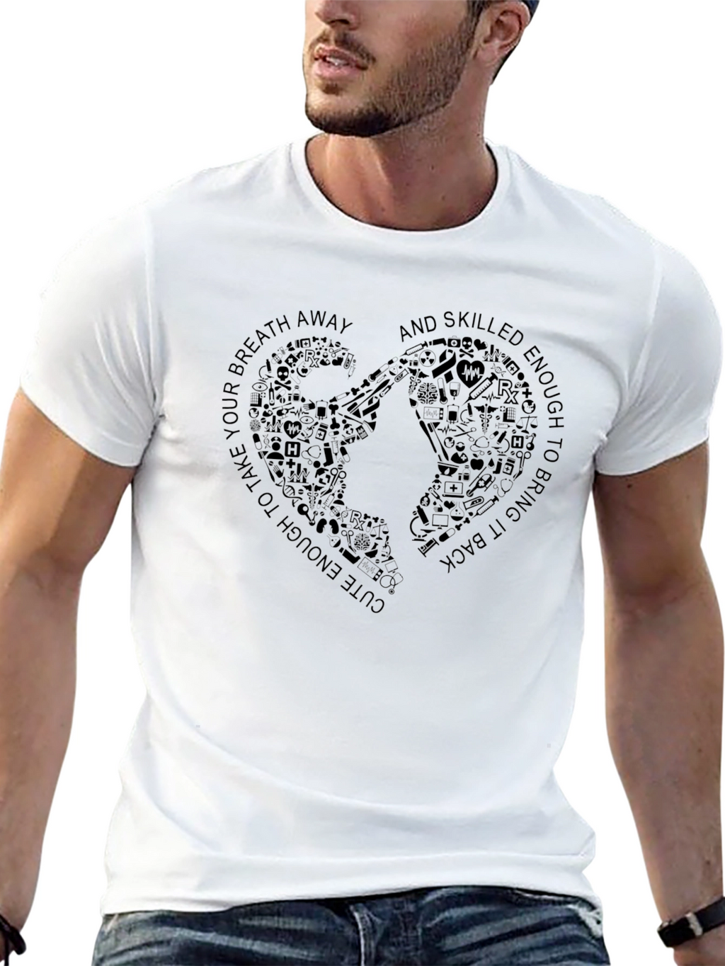 Nurse Heartbeat Graphic T-Shirt