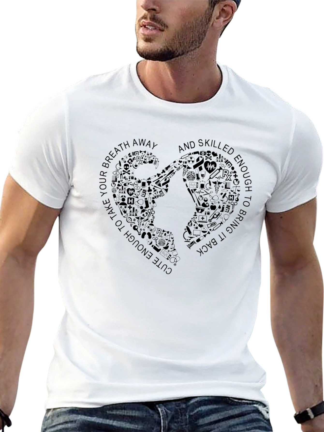 Nurse Heartbeat Graphic T-Shirt