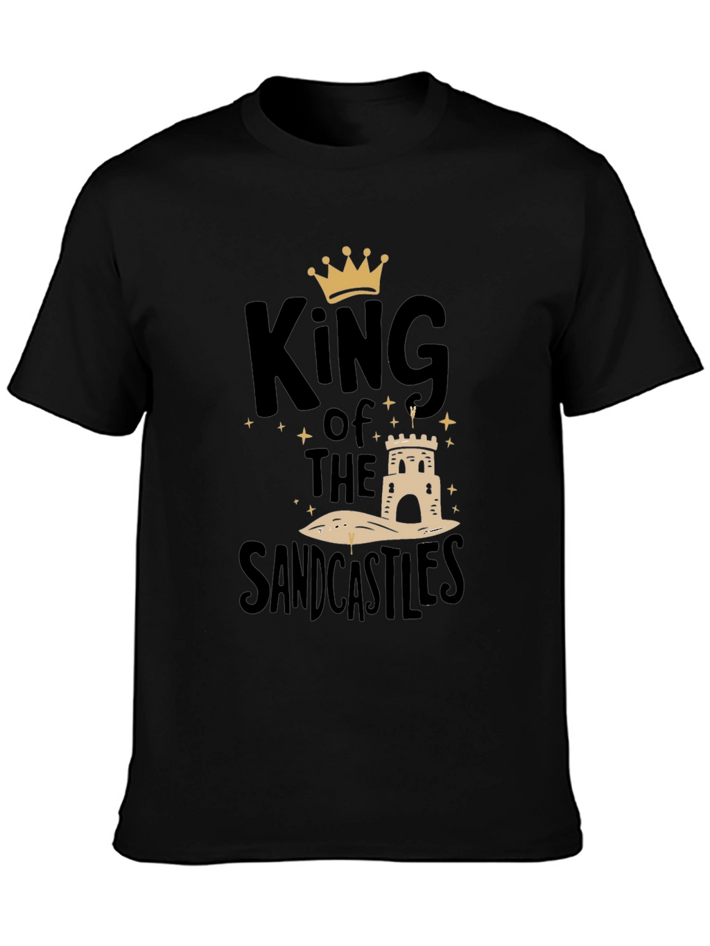 King of the Sandcastles Black Graphic T-Shirt