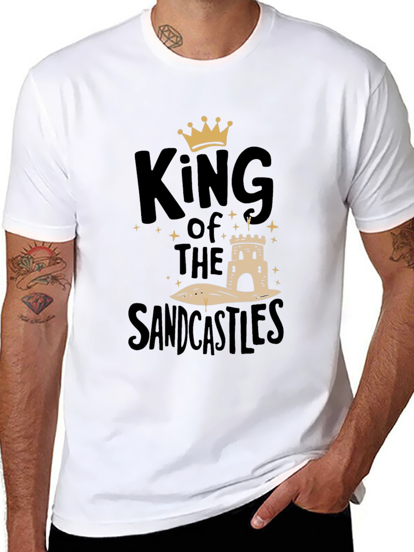 King of the Sandcastles Black Graphic T-Shirt