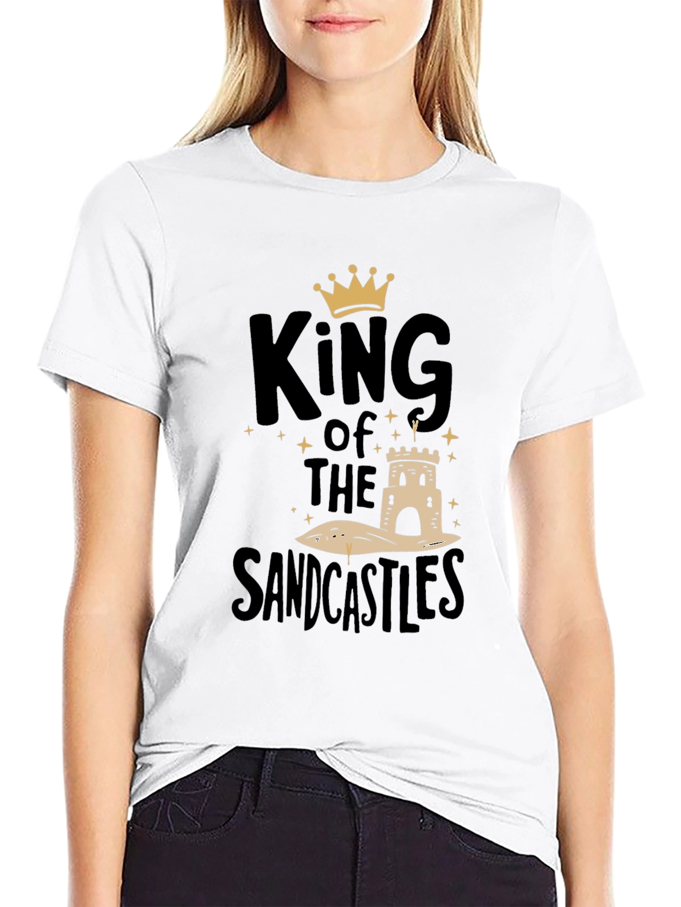 King of the Sandcastles Black Graphic T-Shirt