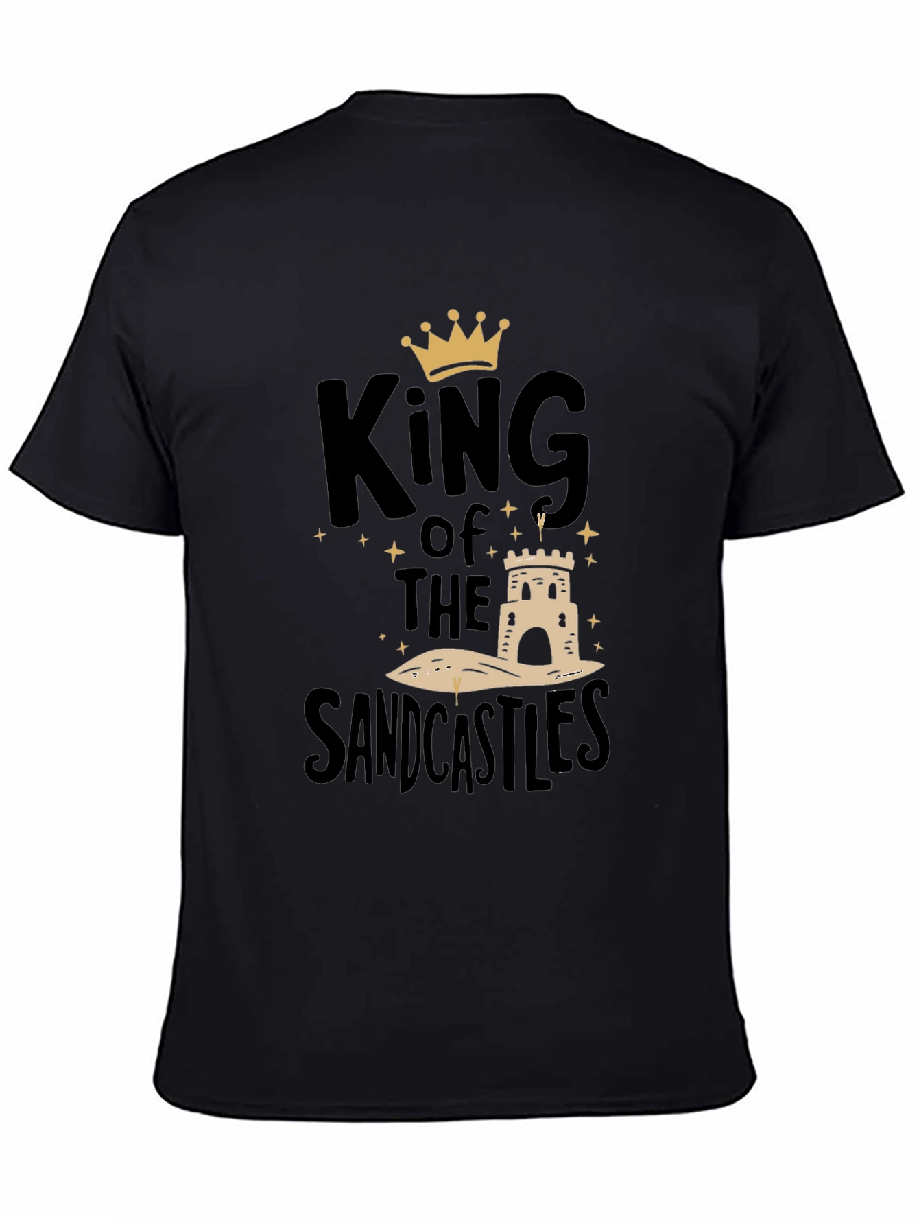King of the Sandcastles Black Graphic T-Shirt