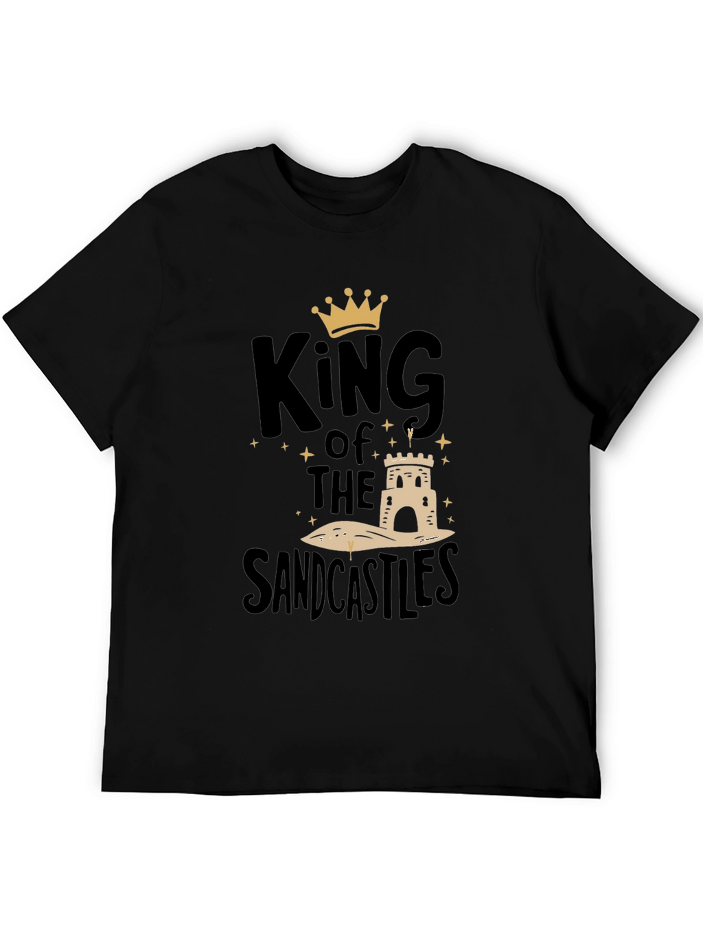 King of the Sandcastles Black Graphic T-Shirt