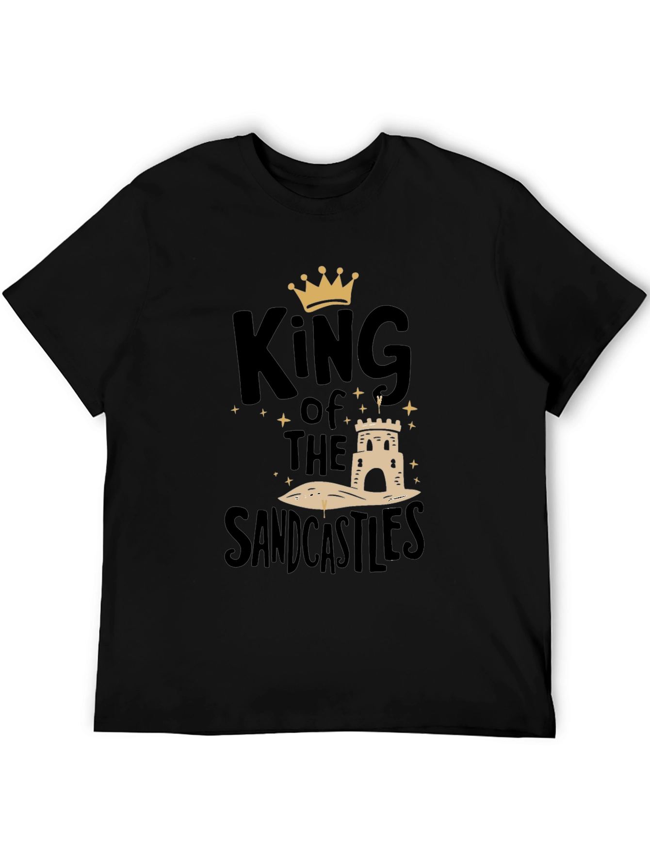 King of the Sandcastles Black Graphic T-Shirt