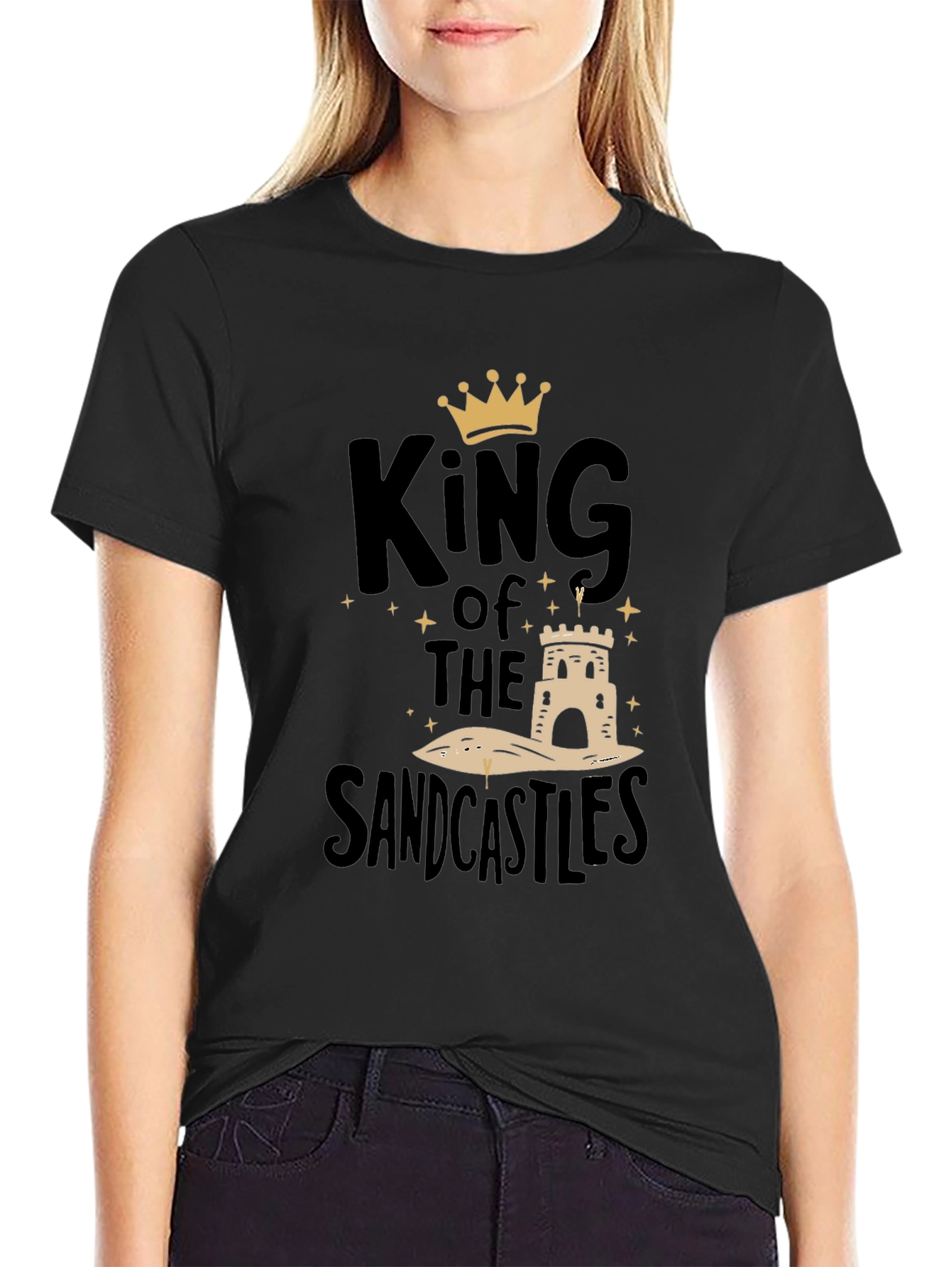 King of the Sandcastles Black Graphic T-Shirt