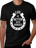 Life is Better With Horses Graphic Tee