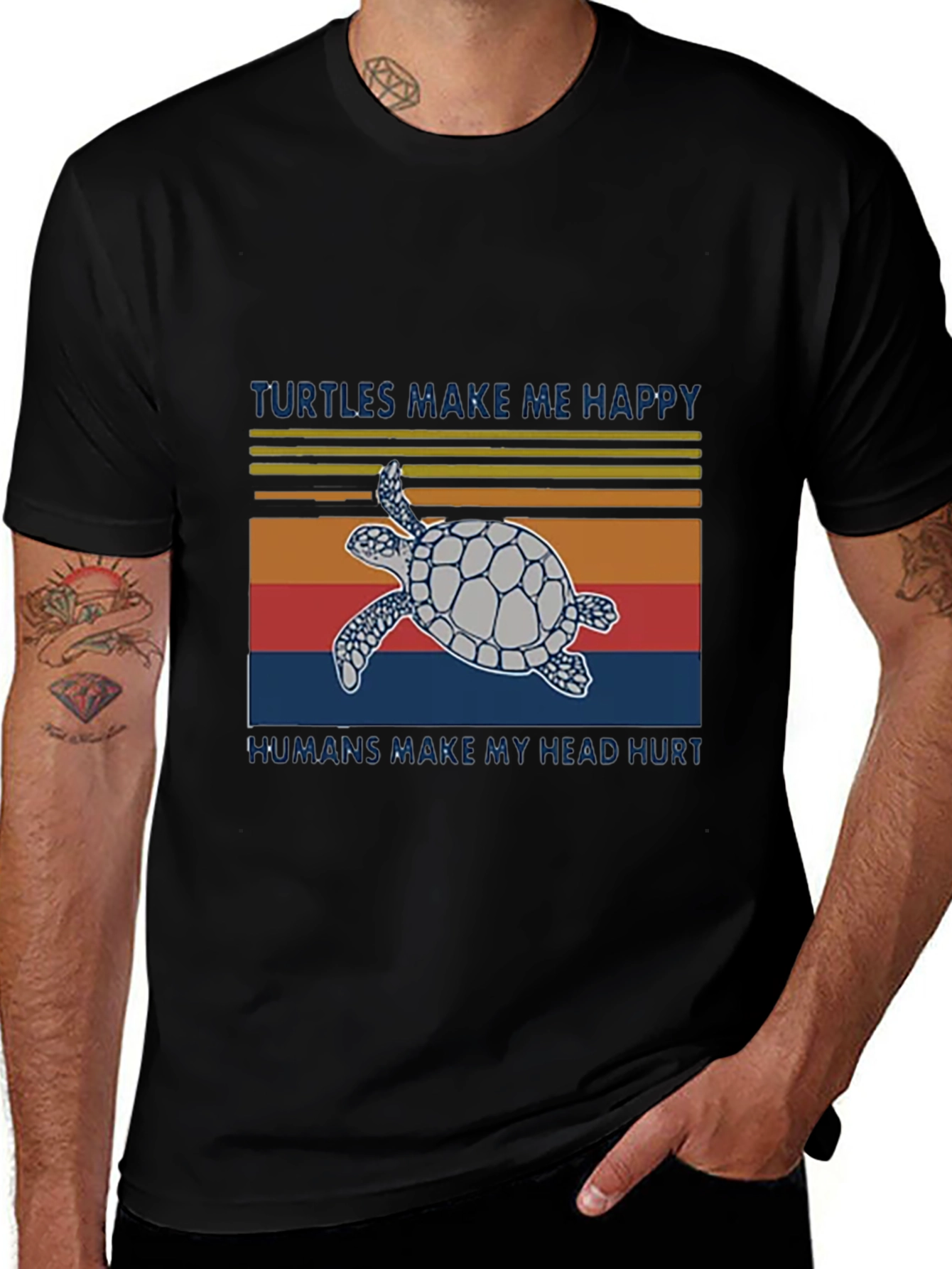 Turtles Make Me Happy Graphic T-Shirt