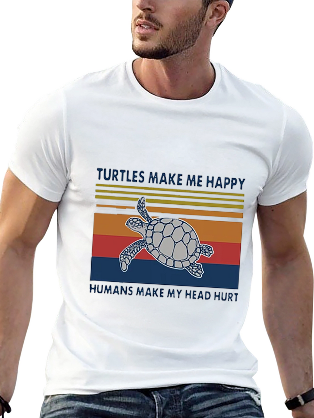 Turtles Make Me Happy Graphic T-Shirt